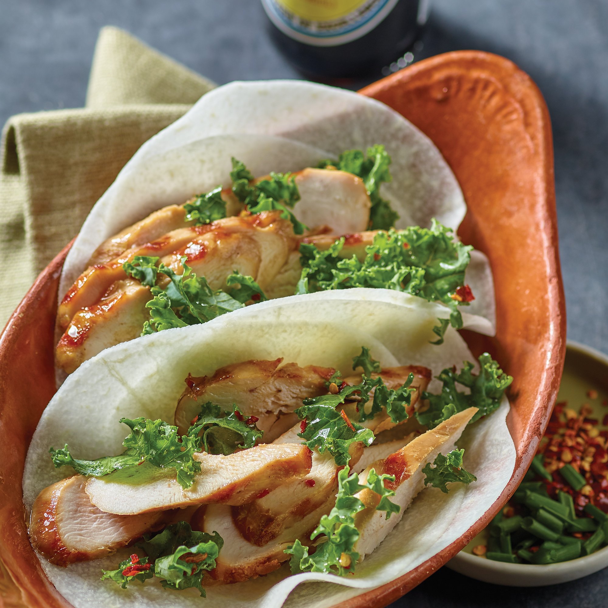 Kale and Ginger Chicken Tacos Recipe from HEB