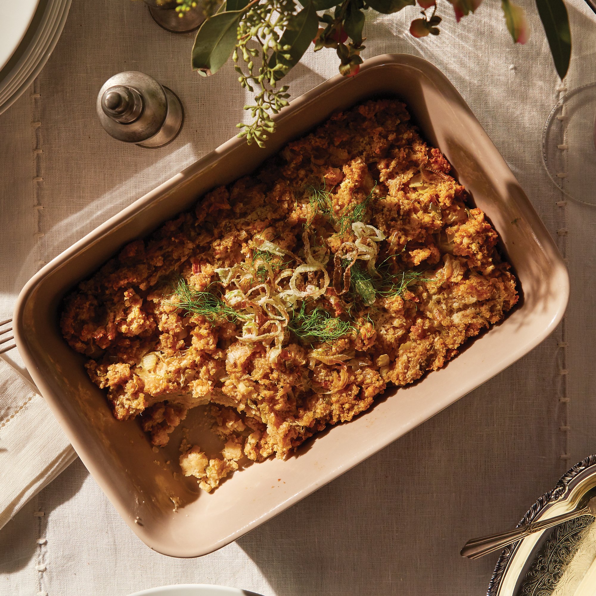 Leek and Fennel Cornbread Stuffing Recipe from HEB