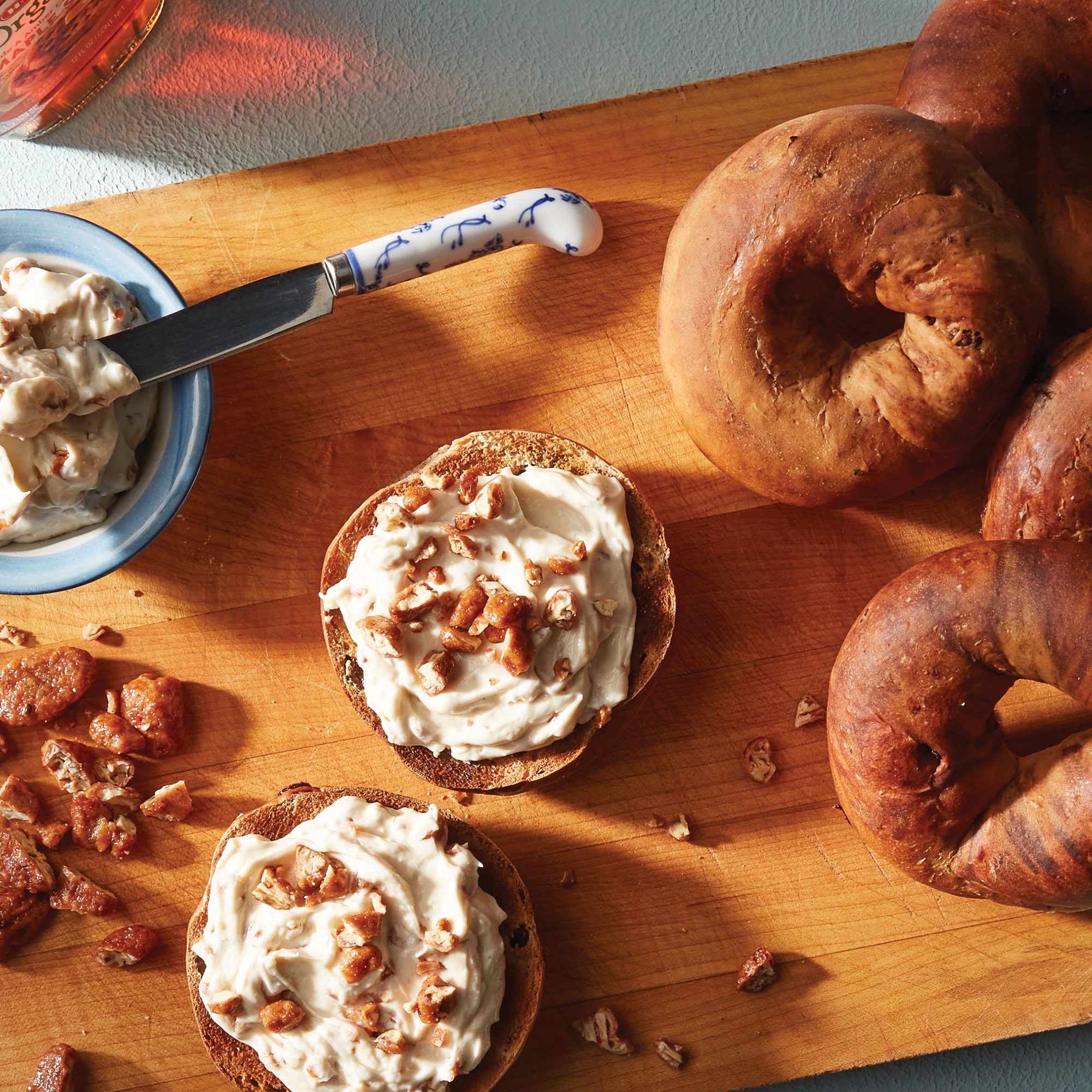 Maple Pecan Bagel Schmear Recipe from HEB