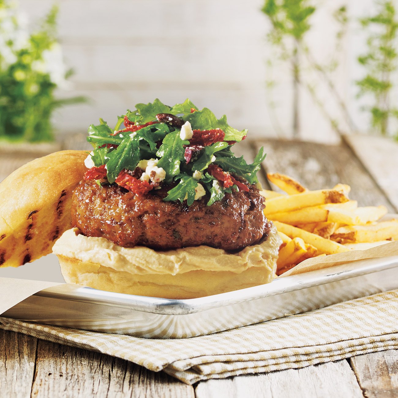 Mediterranean Lamb Burger Recipe from H-E-B