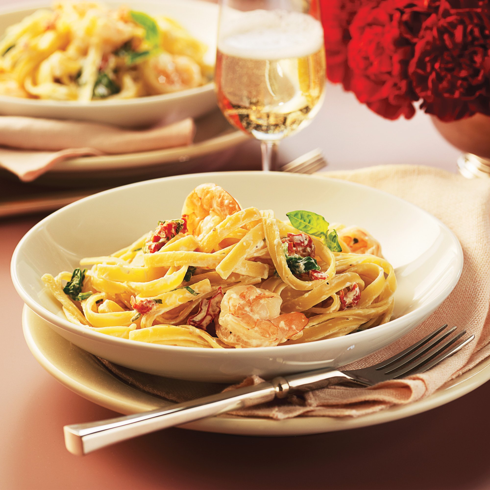 Mediterranean Shrimp Fettuccine Recipe from HEB