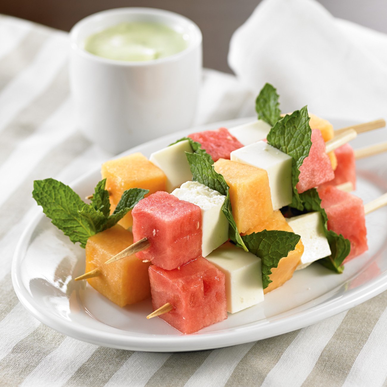 Minted Melon Appetizer Skewers Recipe from HEB