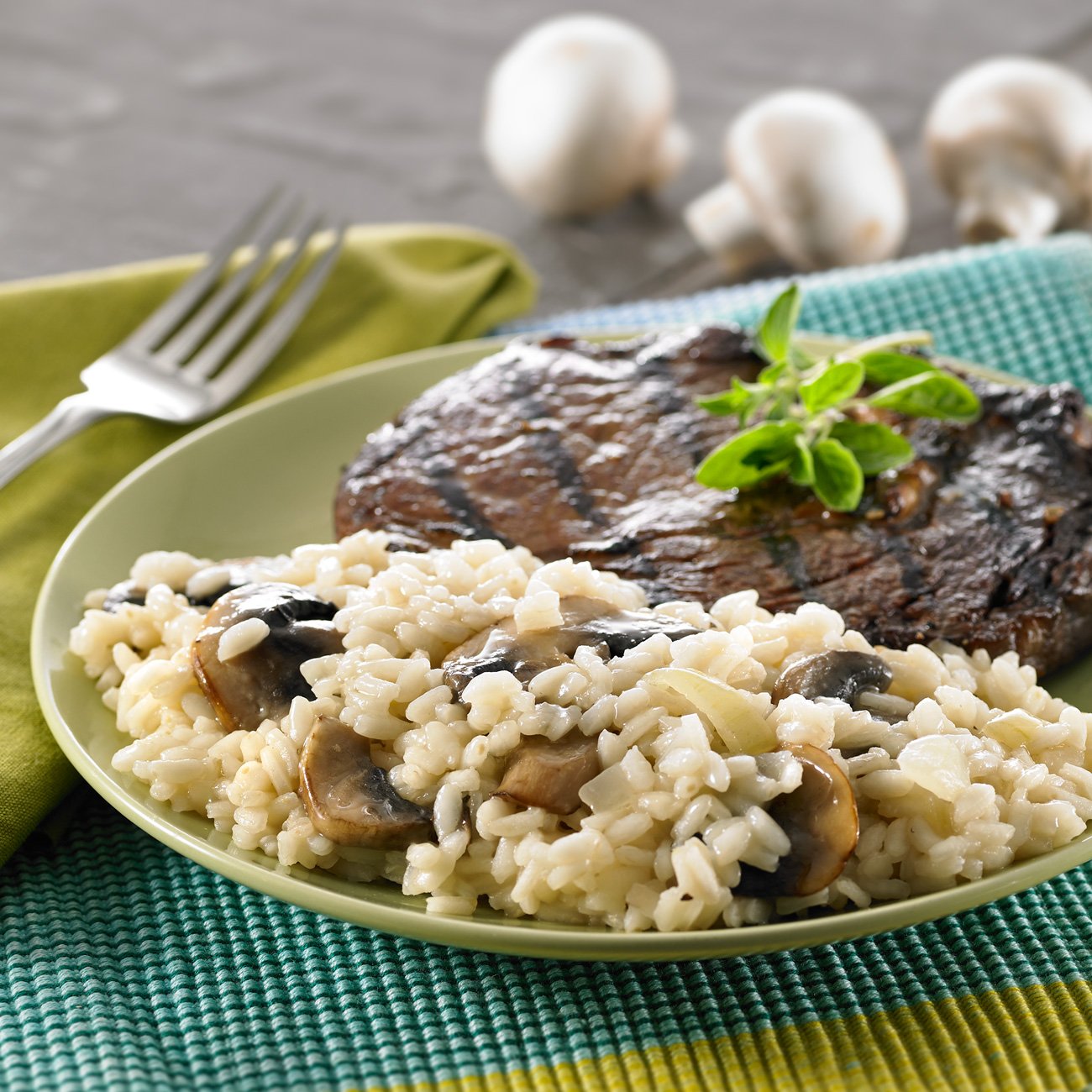 Mushroom Risotto Rice Recipe from H-E-B