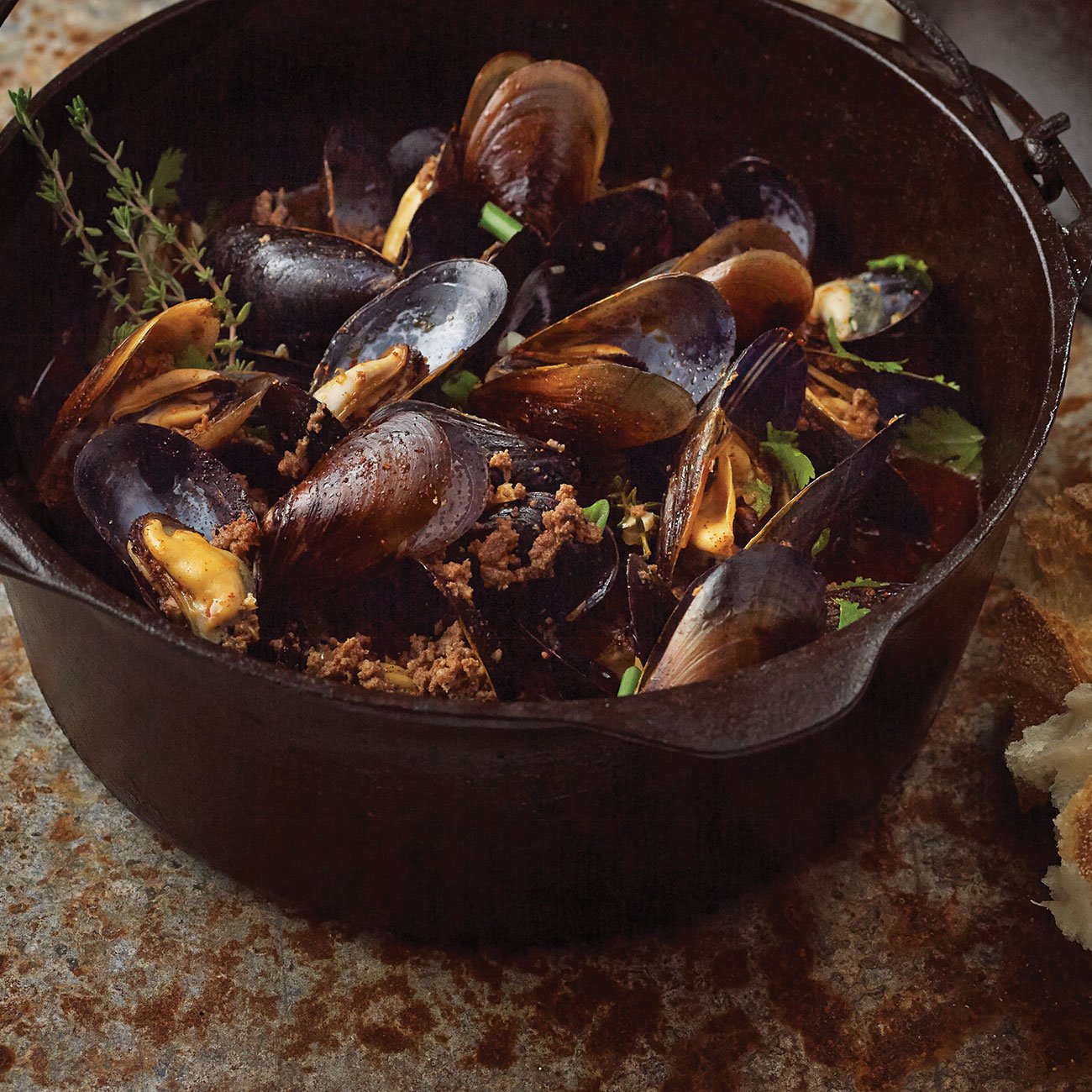 Mussels with Chorizo and Cerveza Recipe from HEB