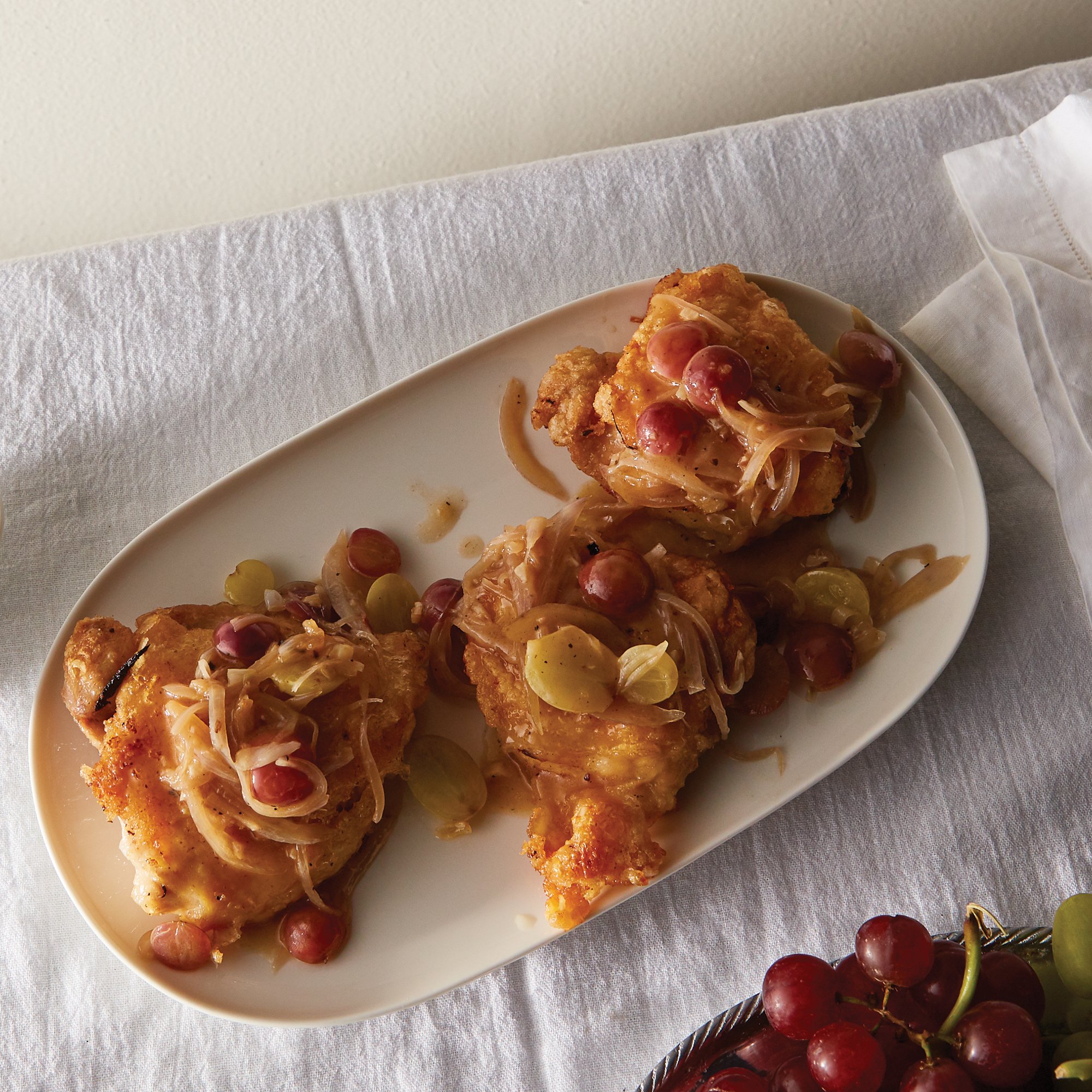 Pan Roasted Chicken with Caramelized Grape Confit Recipe from HEB
