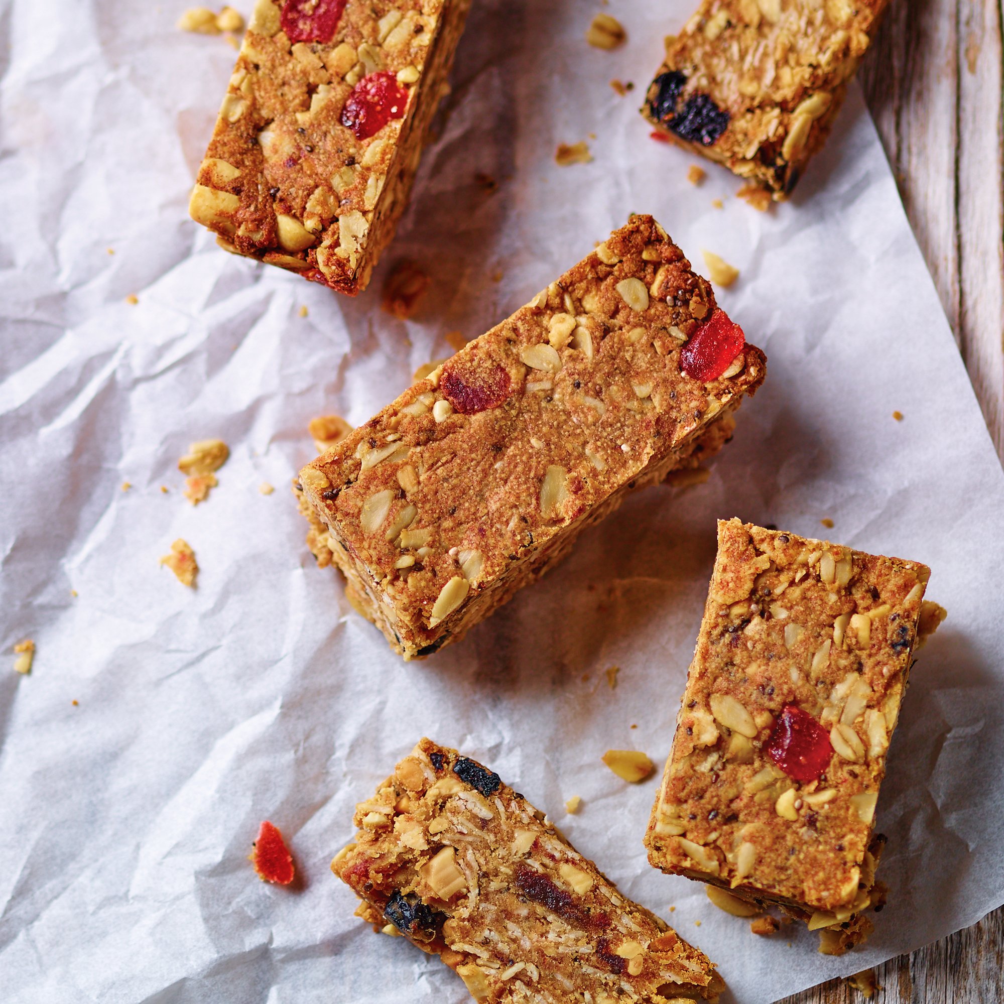 Peanut Butter Jelly Protein Bars Recipe from HEB