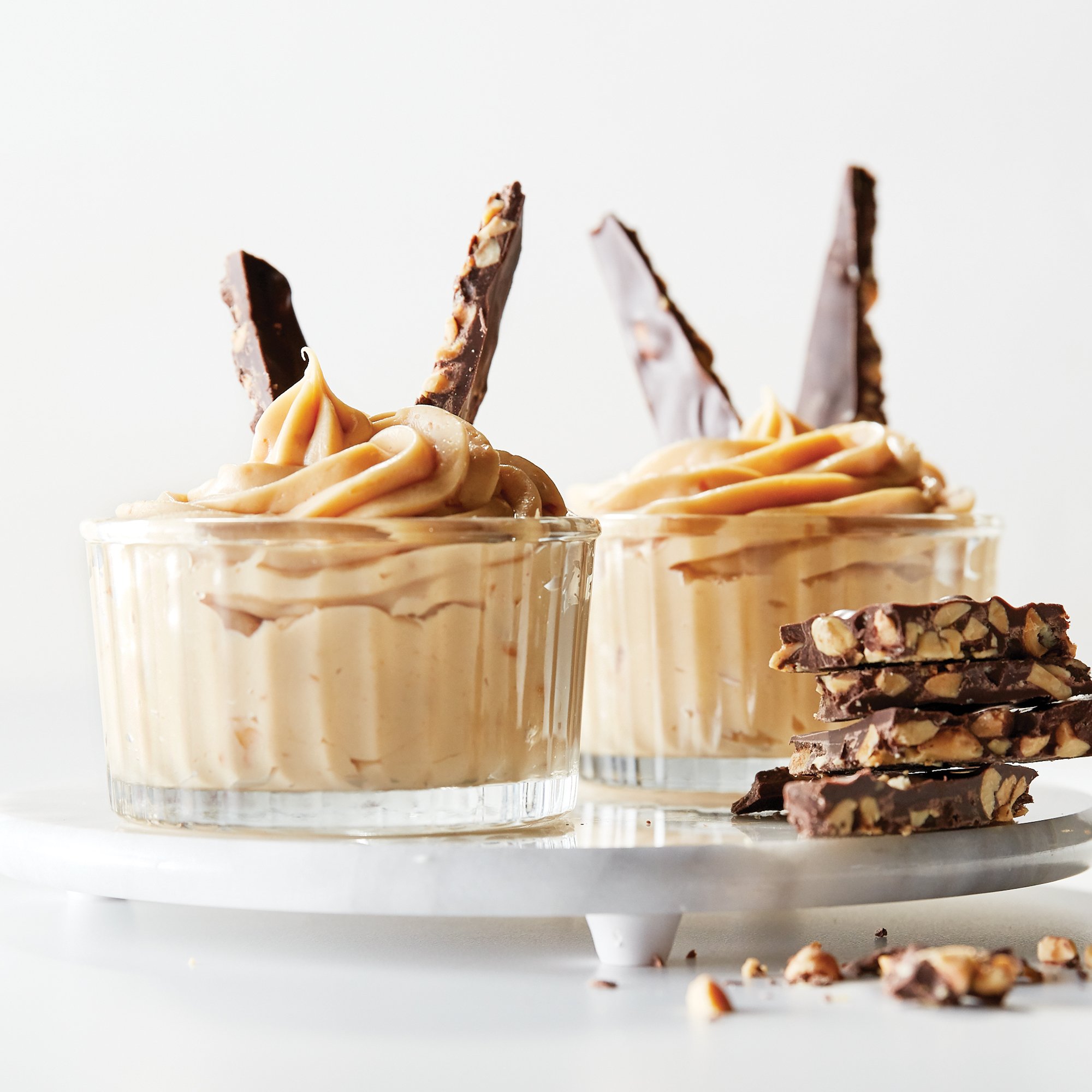 Peanut Butter Mousse with Chocolate Peanut Bark Recipe from HEB