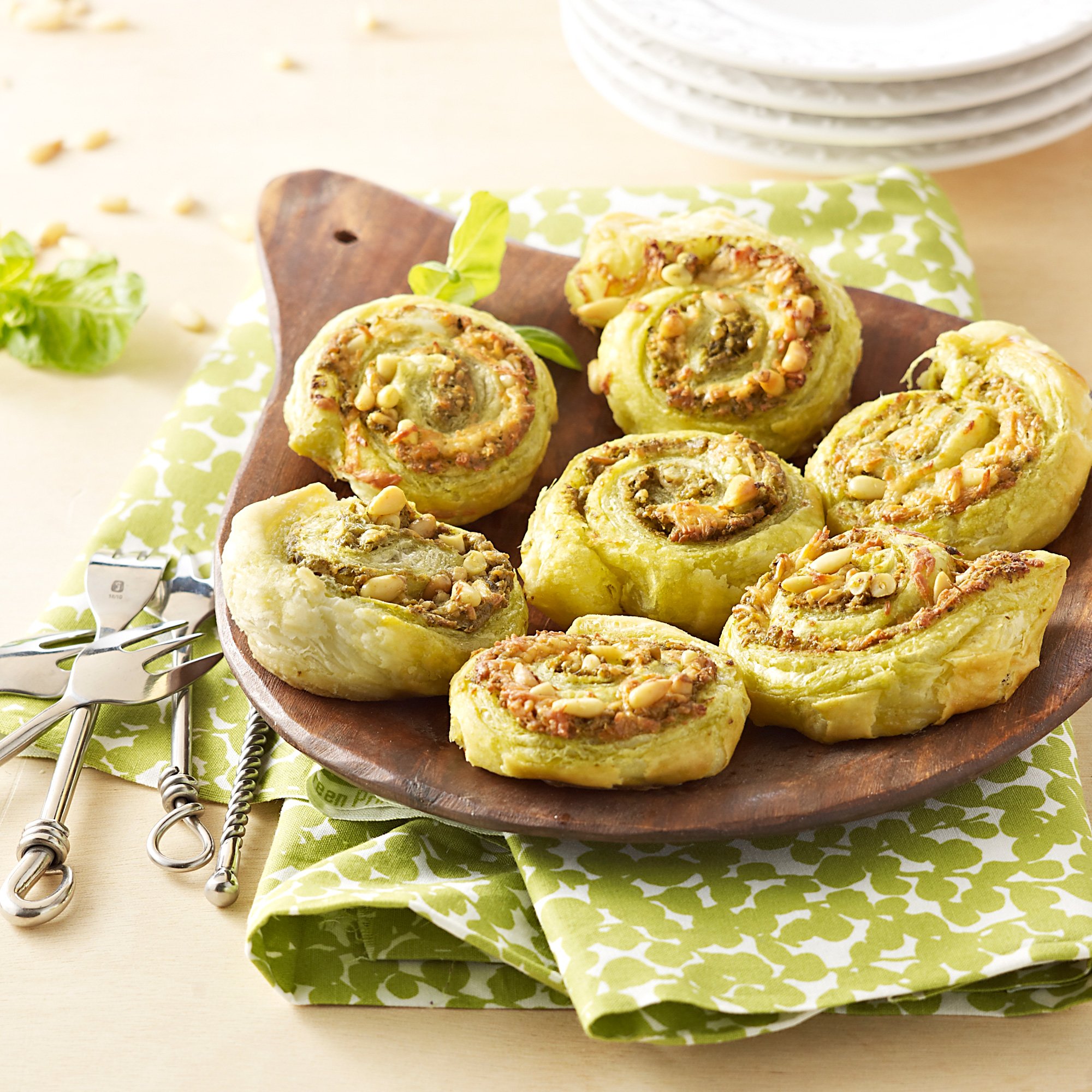 Pesto Pinwheel Appetizers Recipe from HEB