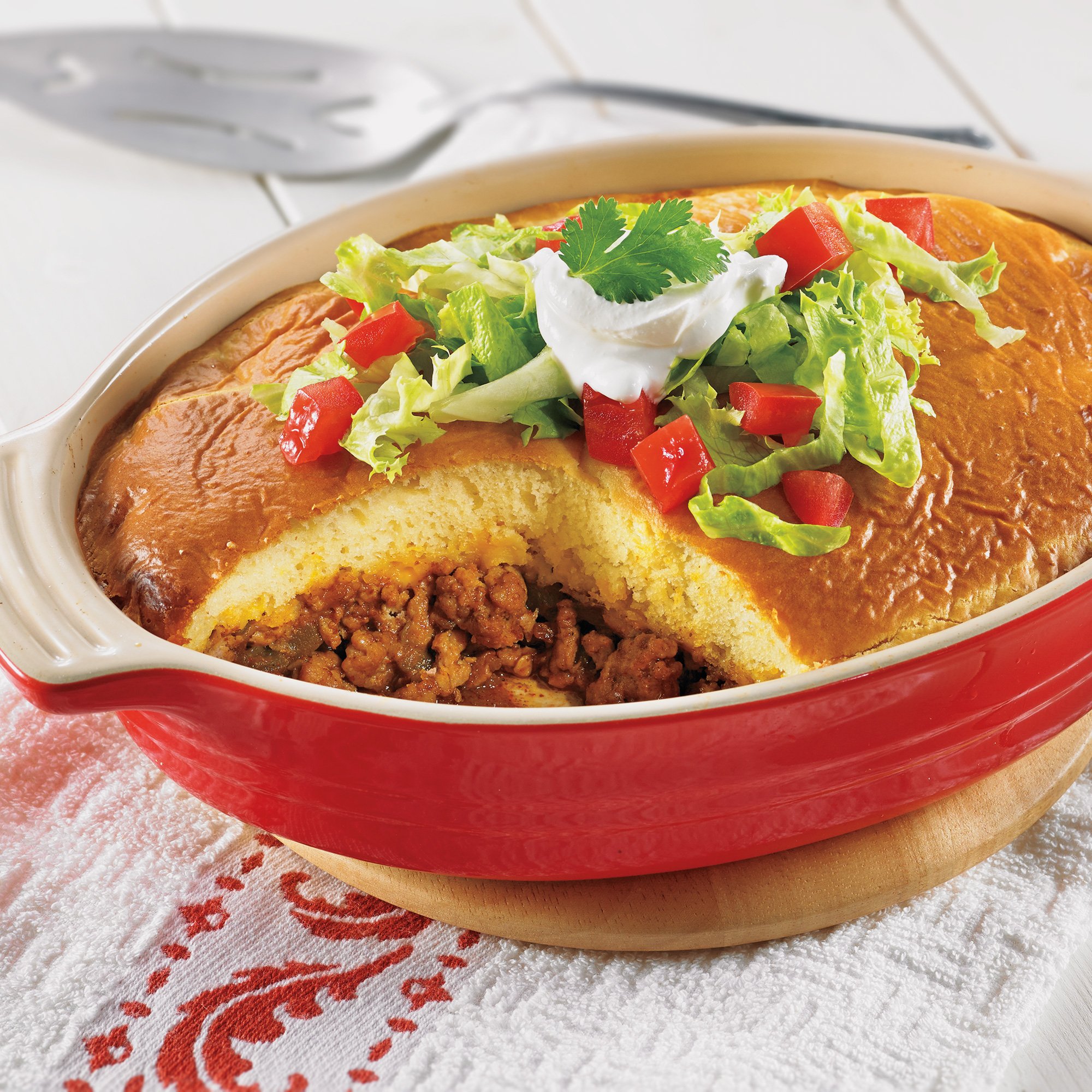 Pork & Green Chili Taco Casserole Recipe from HEB