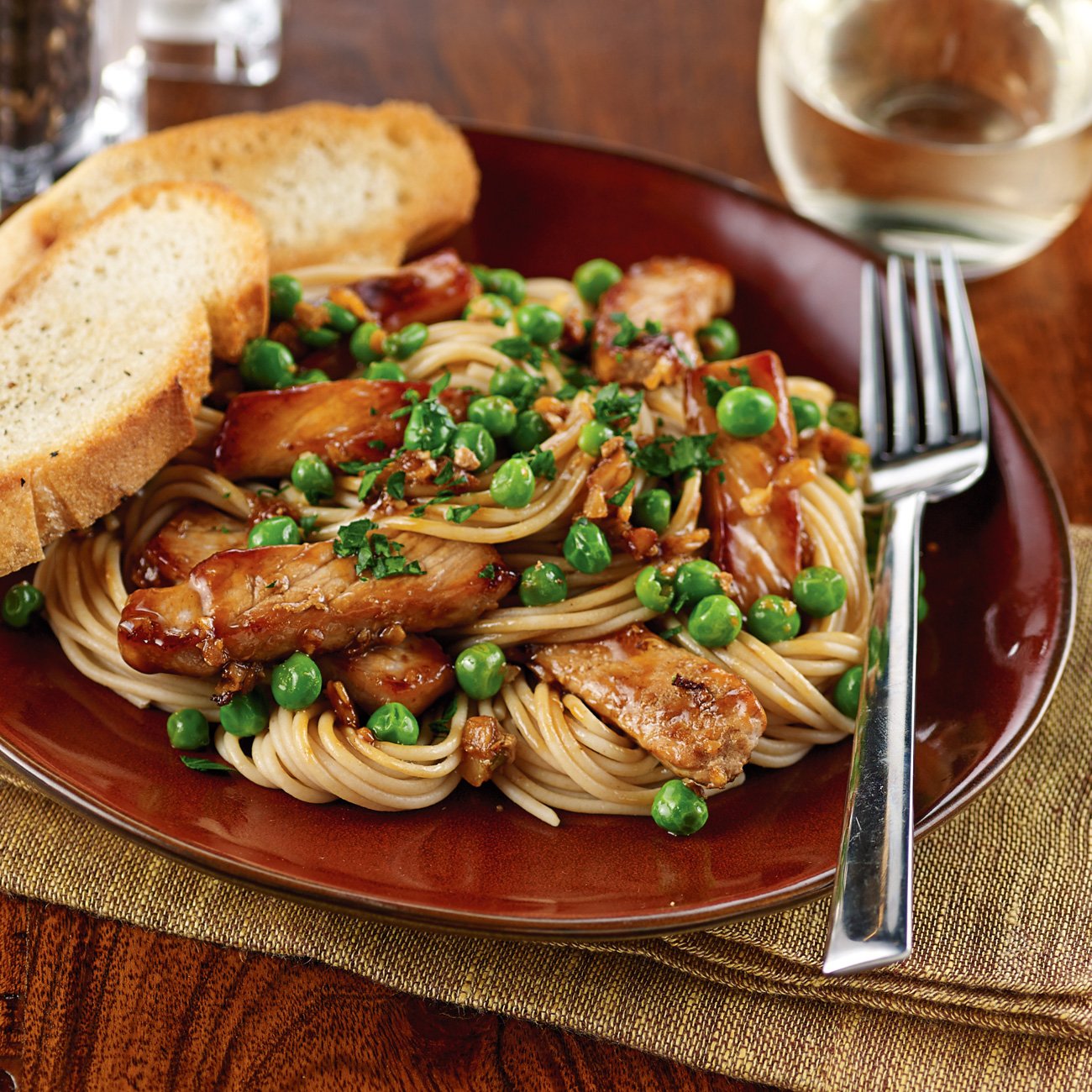 Pork With Garlic Parsley Noodles Recipe from HEB