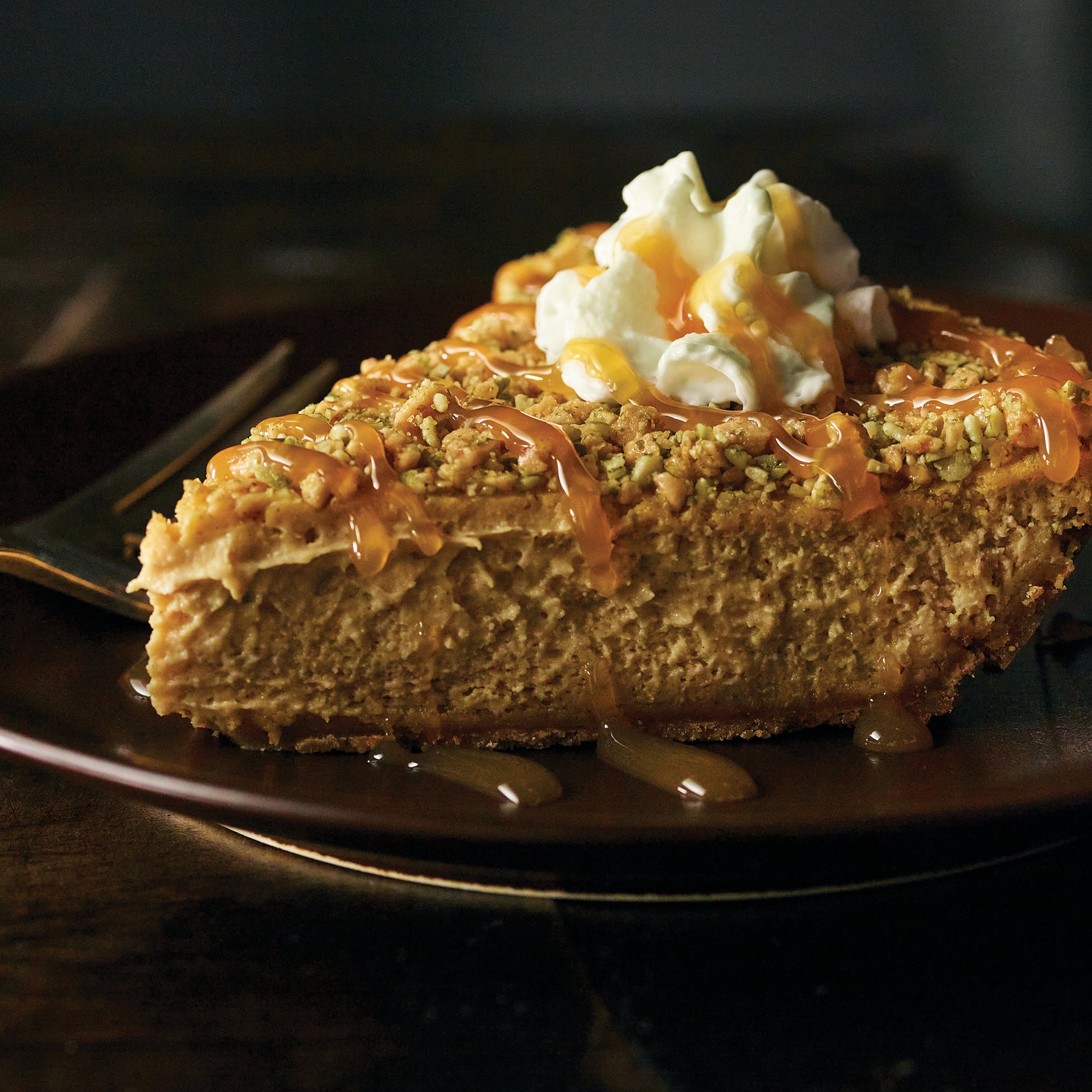 Pumpkin Cheesecake with Pepita Toffee Crumble Recipe from HEB