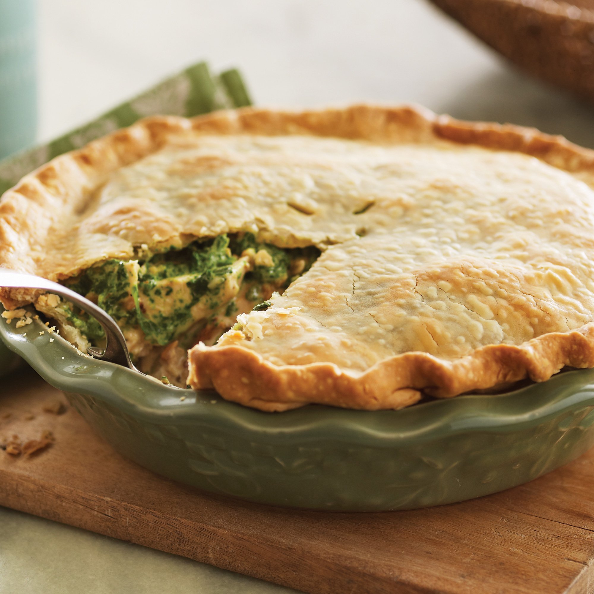 Roasted Chicken Pie Florentine Recipe from HEB