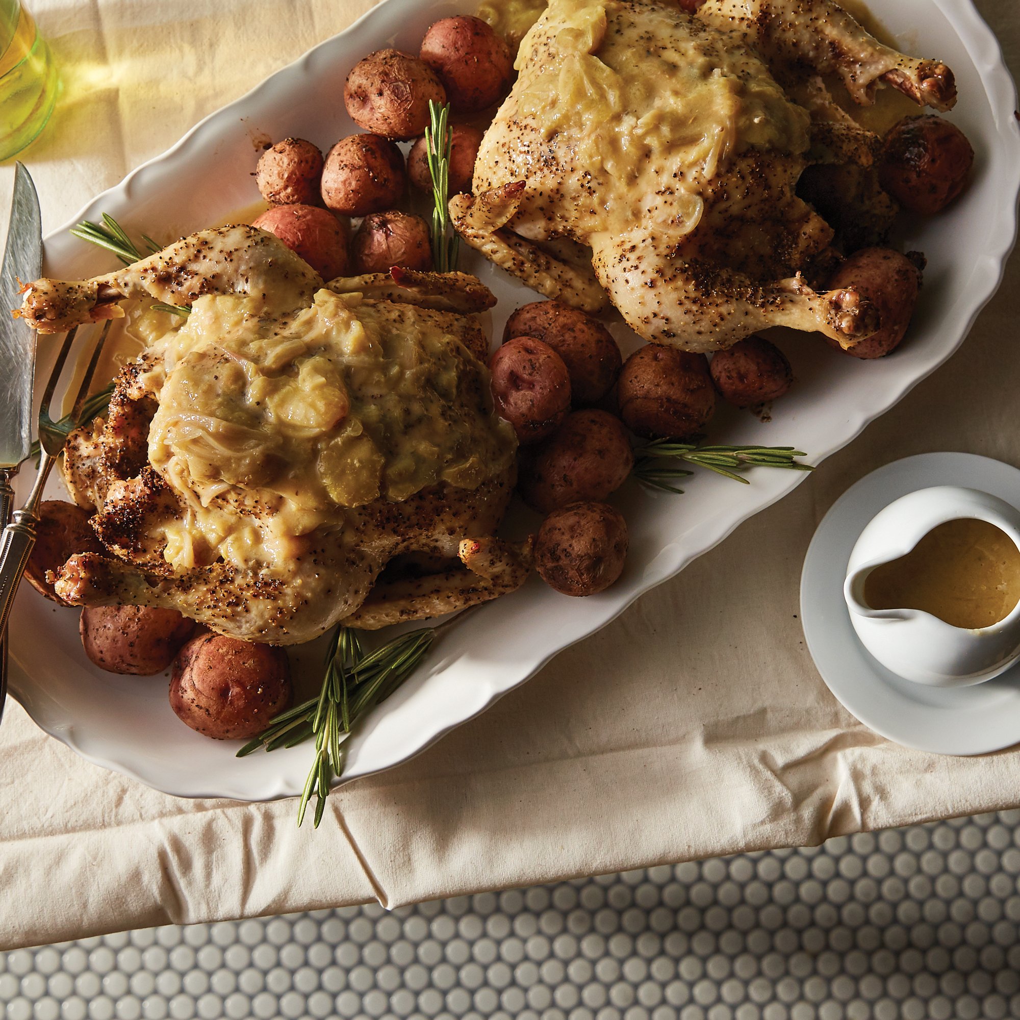 Roasted Chicken with Dijon Grape Jus Recipe from HEB