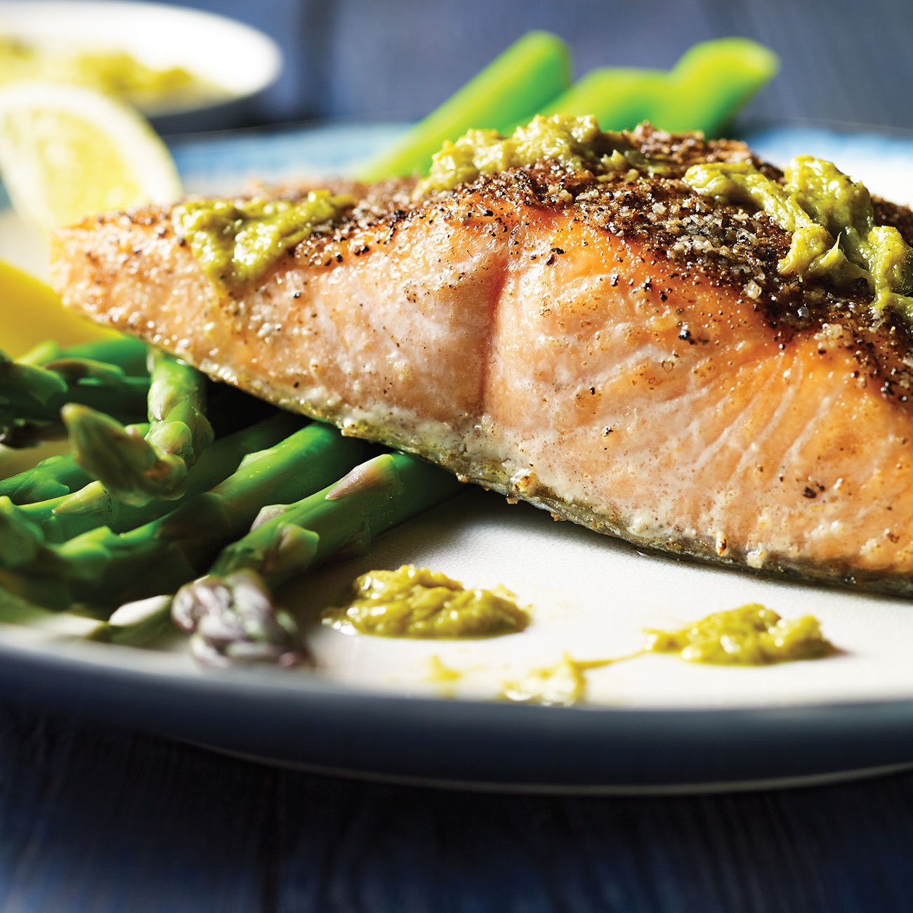 Roasted Salmon with Asparagus Aioli Recipe from HEB