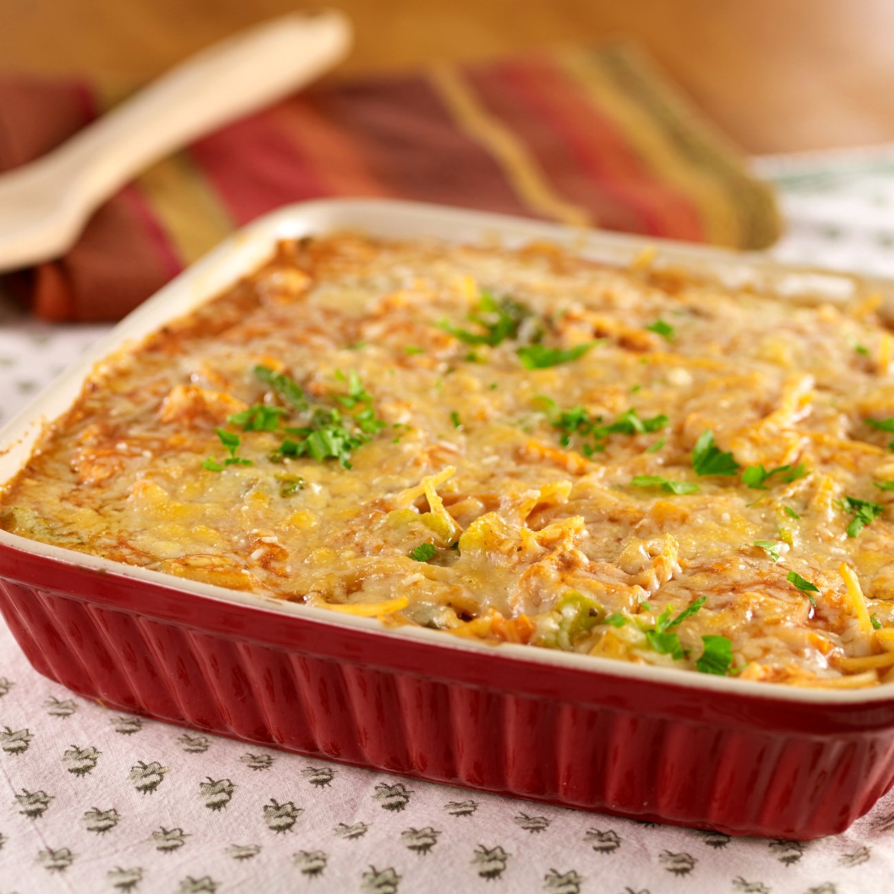 Rotisserie Chicken Spaghetti Casserole Recipe from HEB