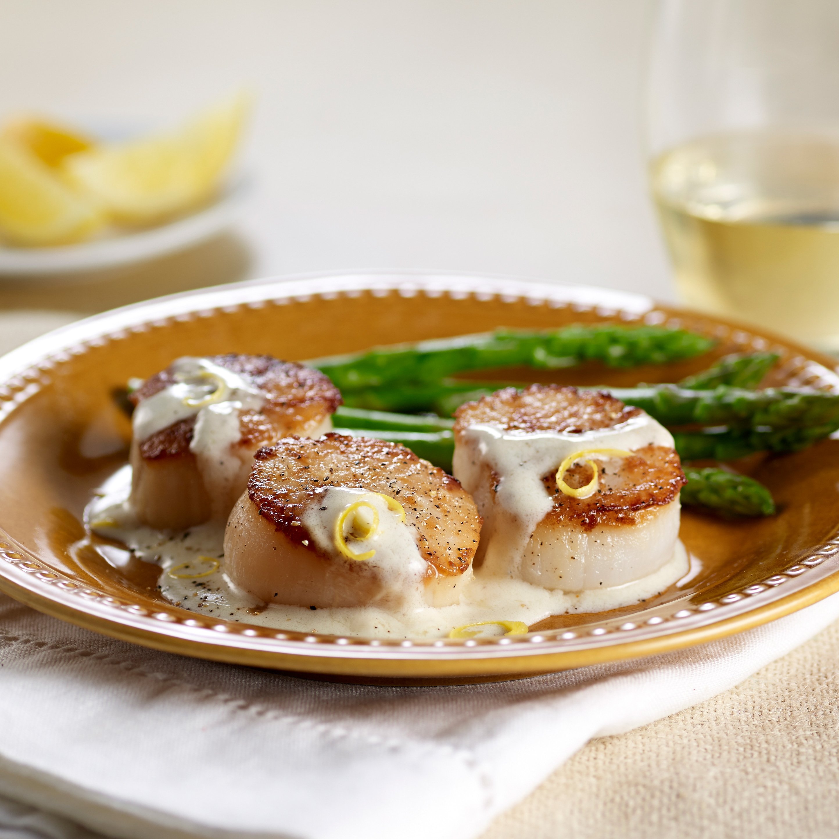 Sea Scallops With LemonCream Sauce Recipe from HEB