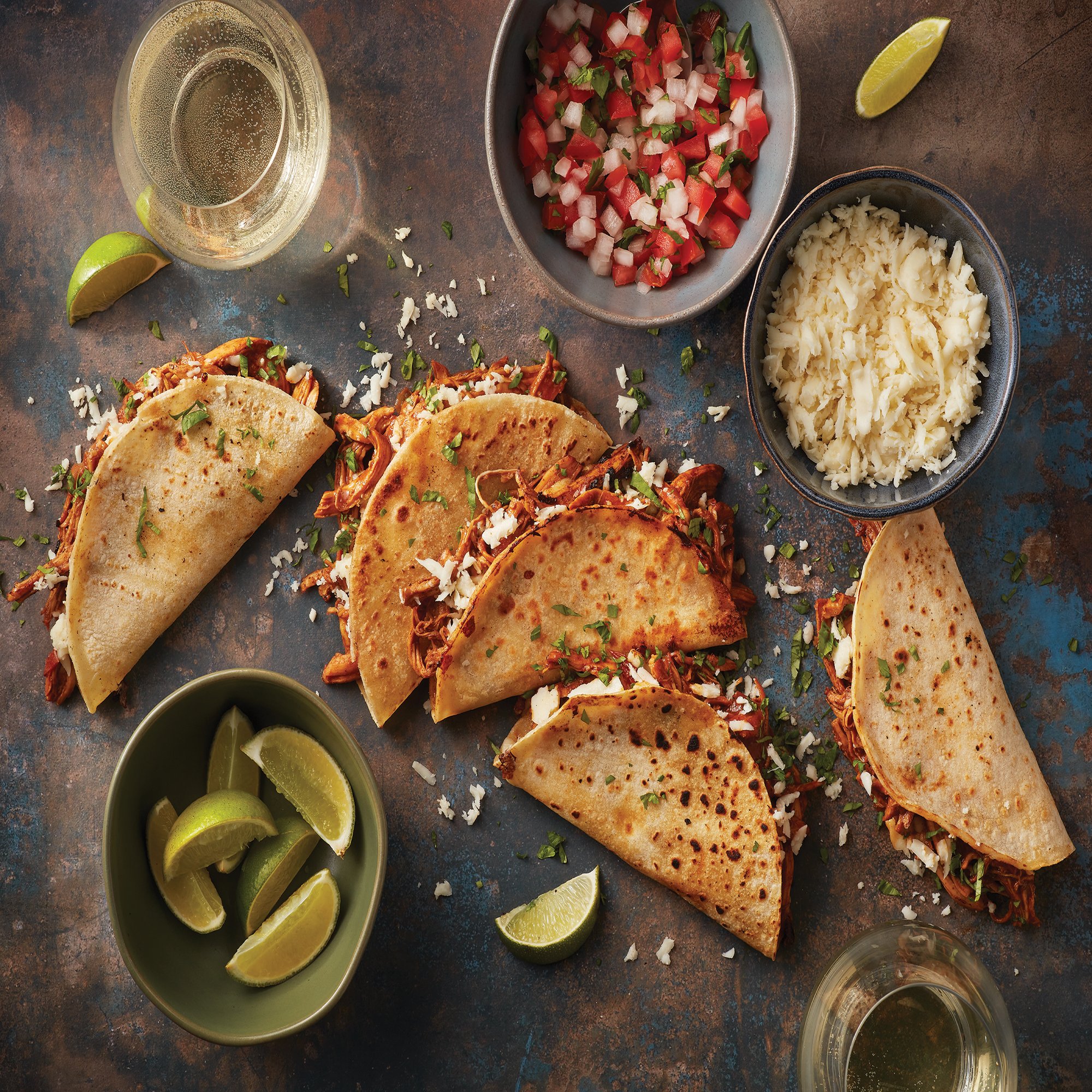 Shredded Chicken Tacos with Mole Rojo Recipe from HEB