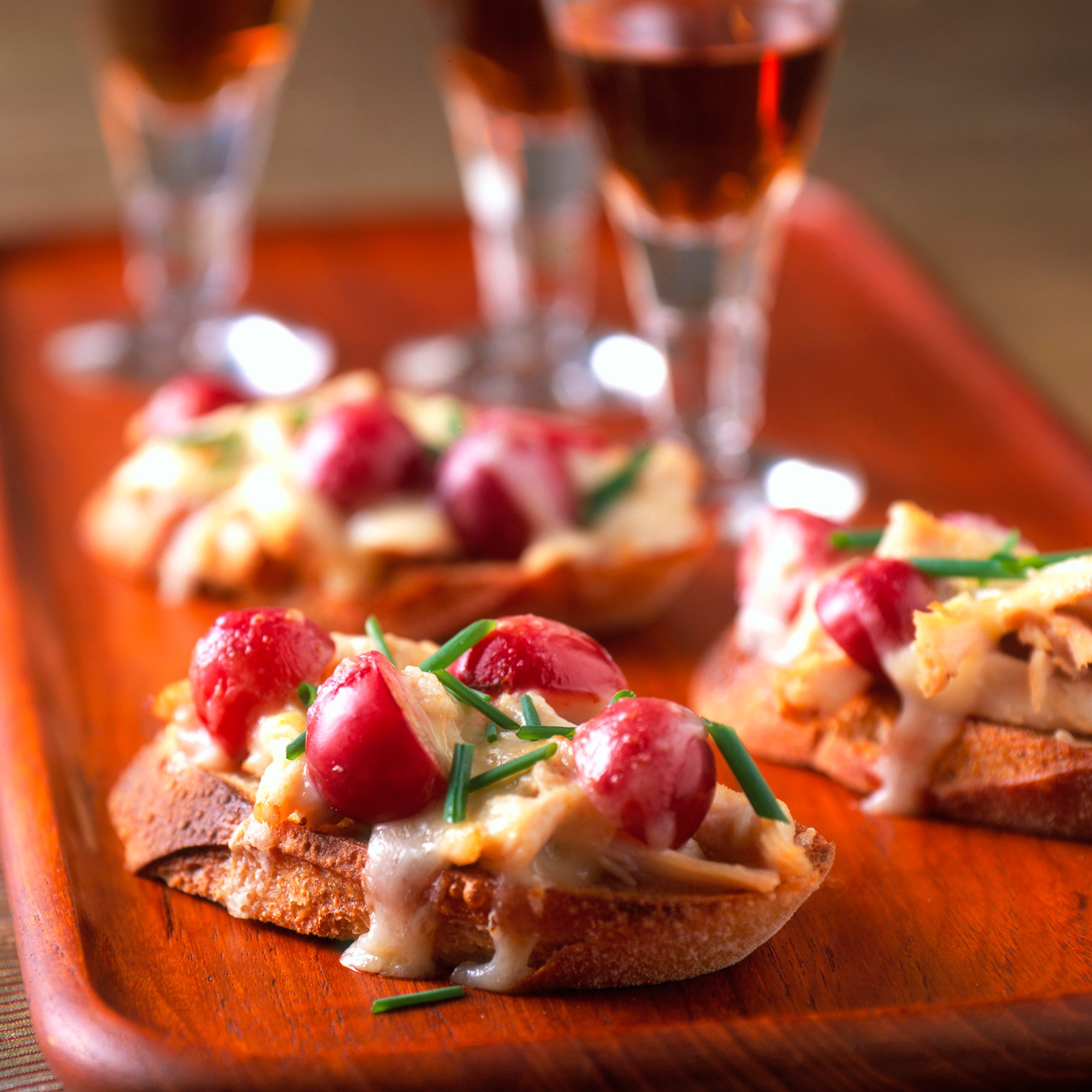 Smoked Chicken and Grape Bruschetta Recipe from HEB