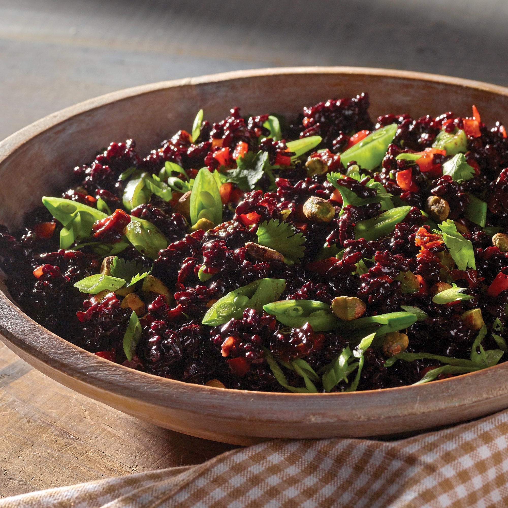 Sour Cherry Black Rice Salad with Miso Vinaigrette Recipe from HEB