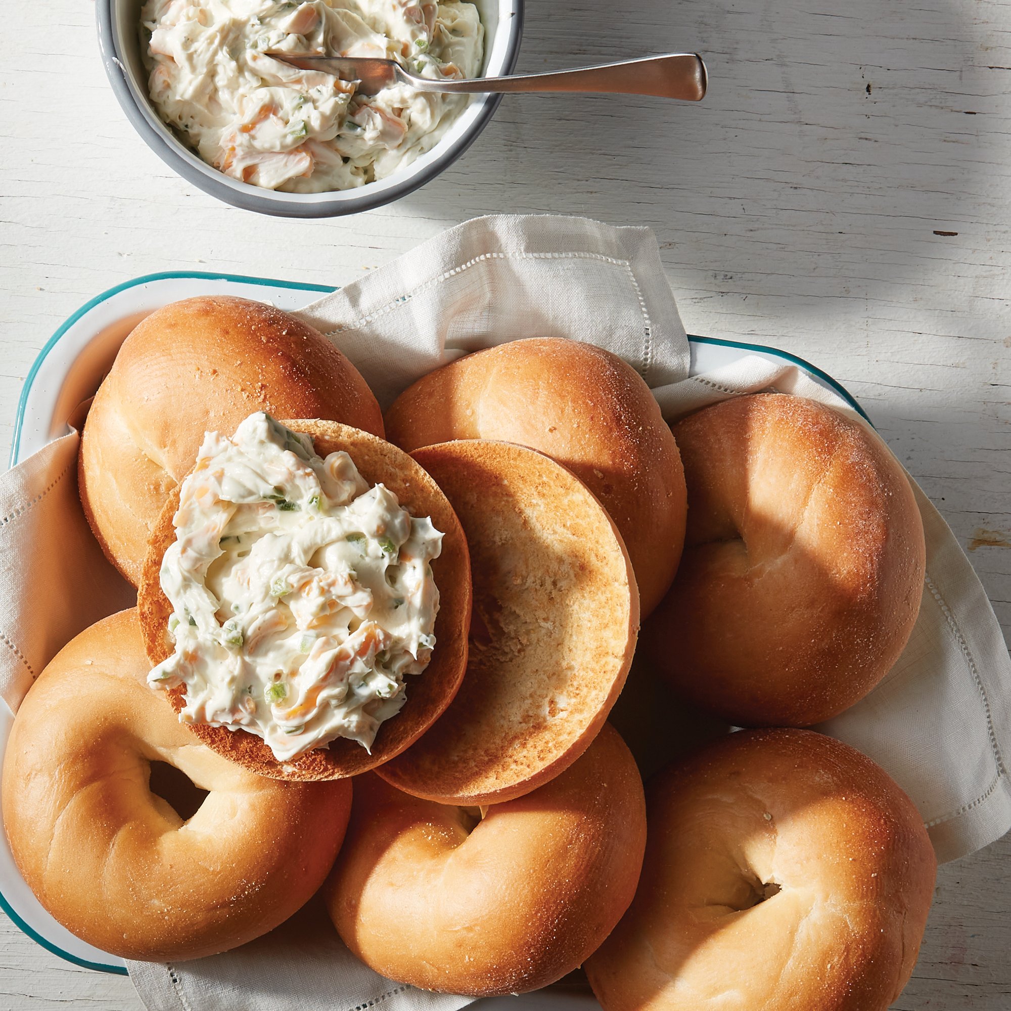 Spicy Cheddar Ranch Bagel Schmear Recipe from HEB