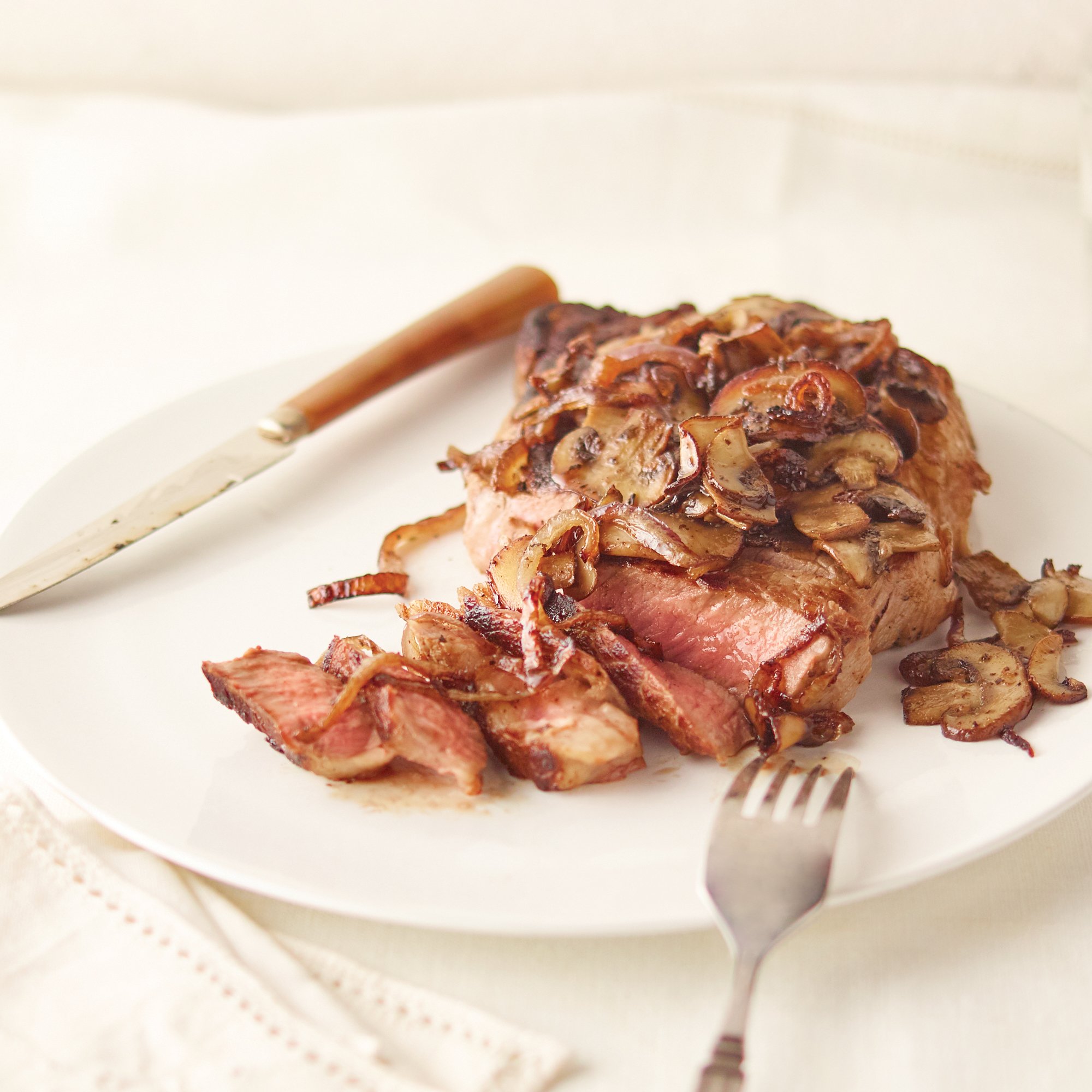 Steak and Mushrooms Recipe from H-E-B