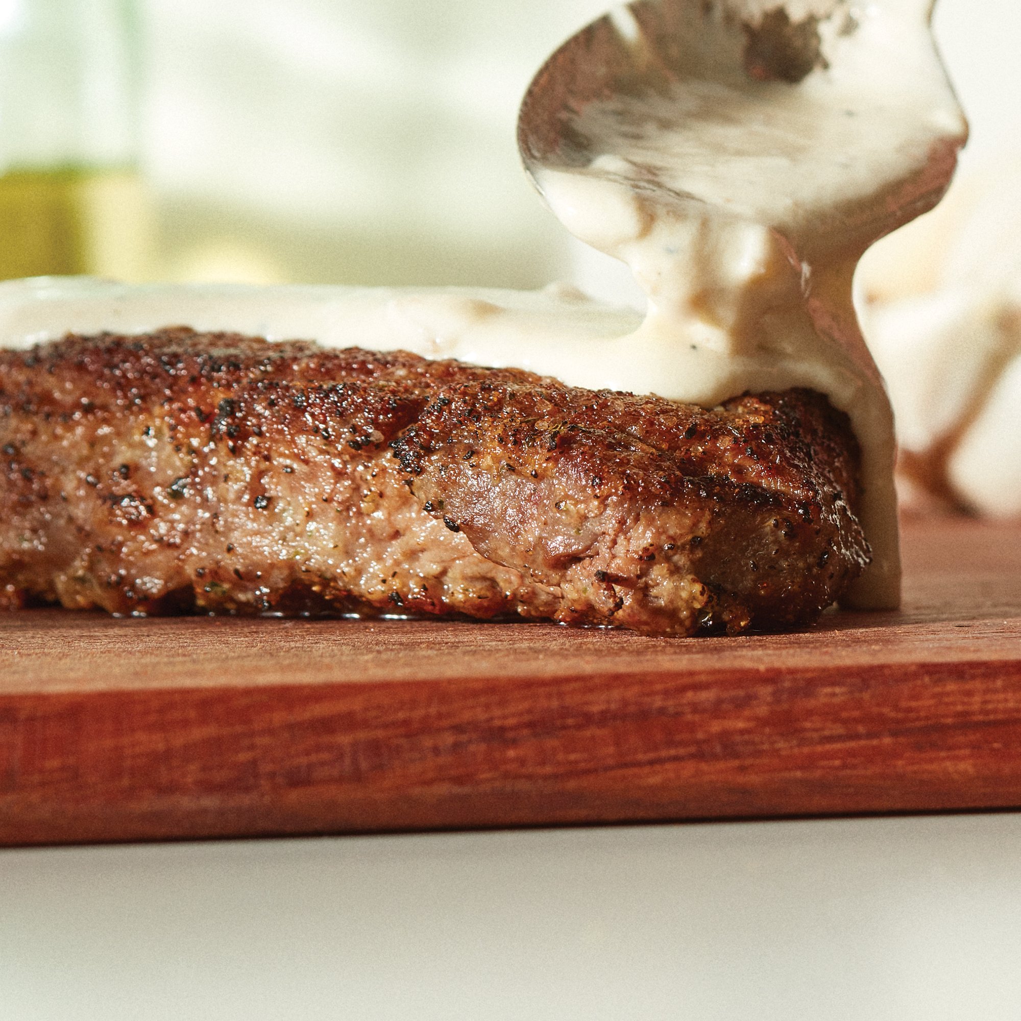 Steak with Garlic Cream Pan Sauce Recipe from HEB