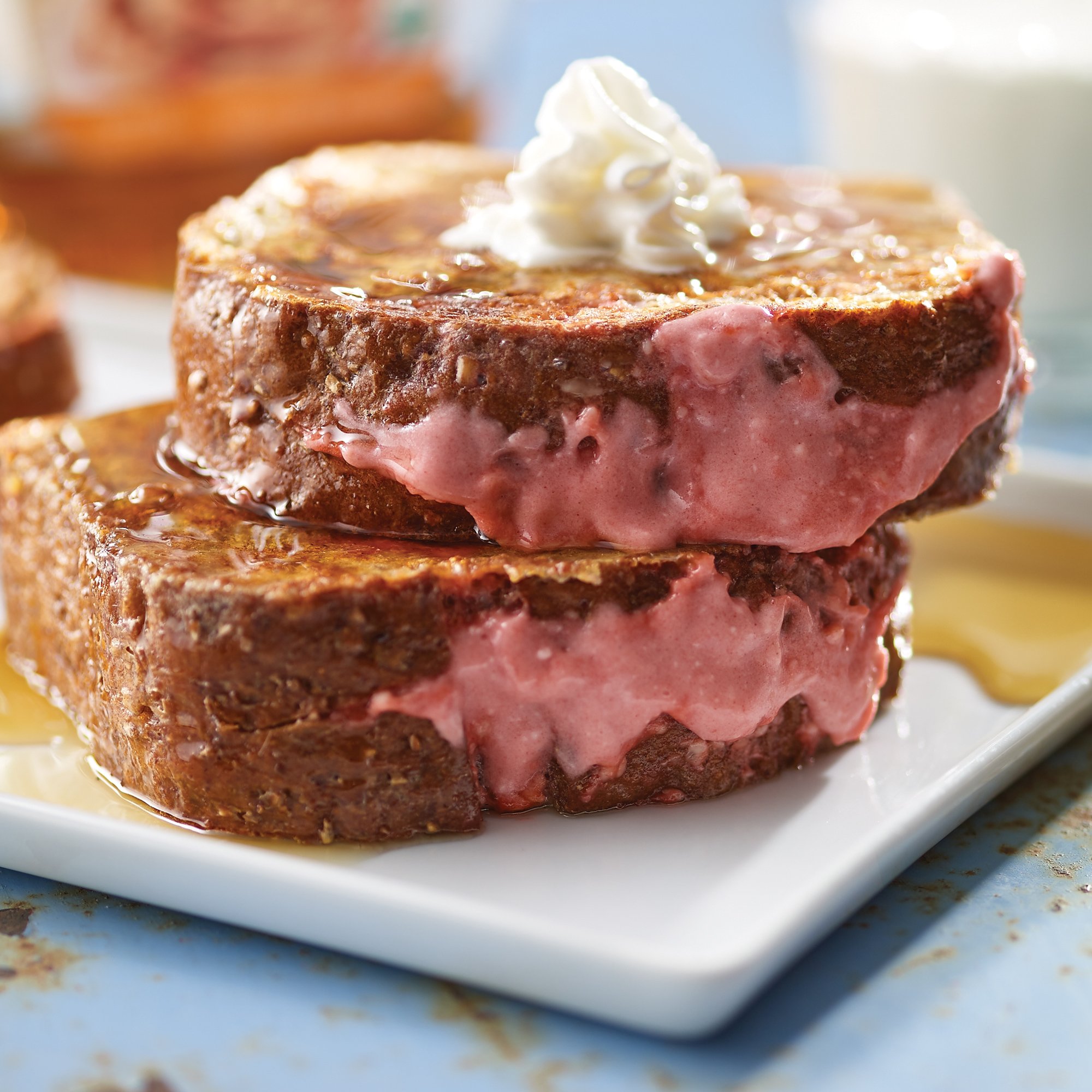 Strawberry Stuffed French Toast with Maple Syrup Recipe from HEB