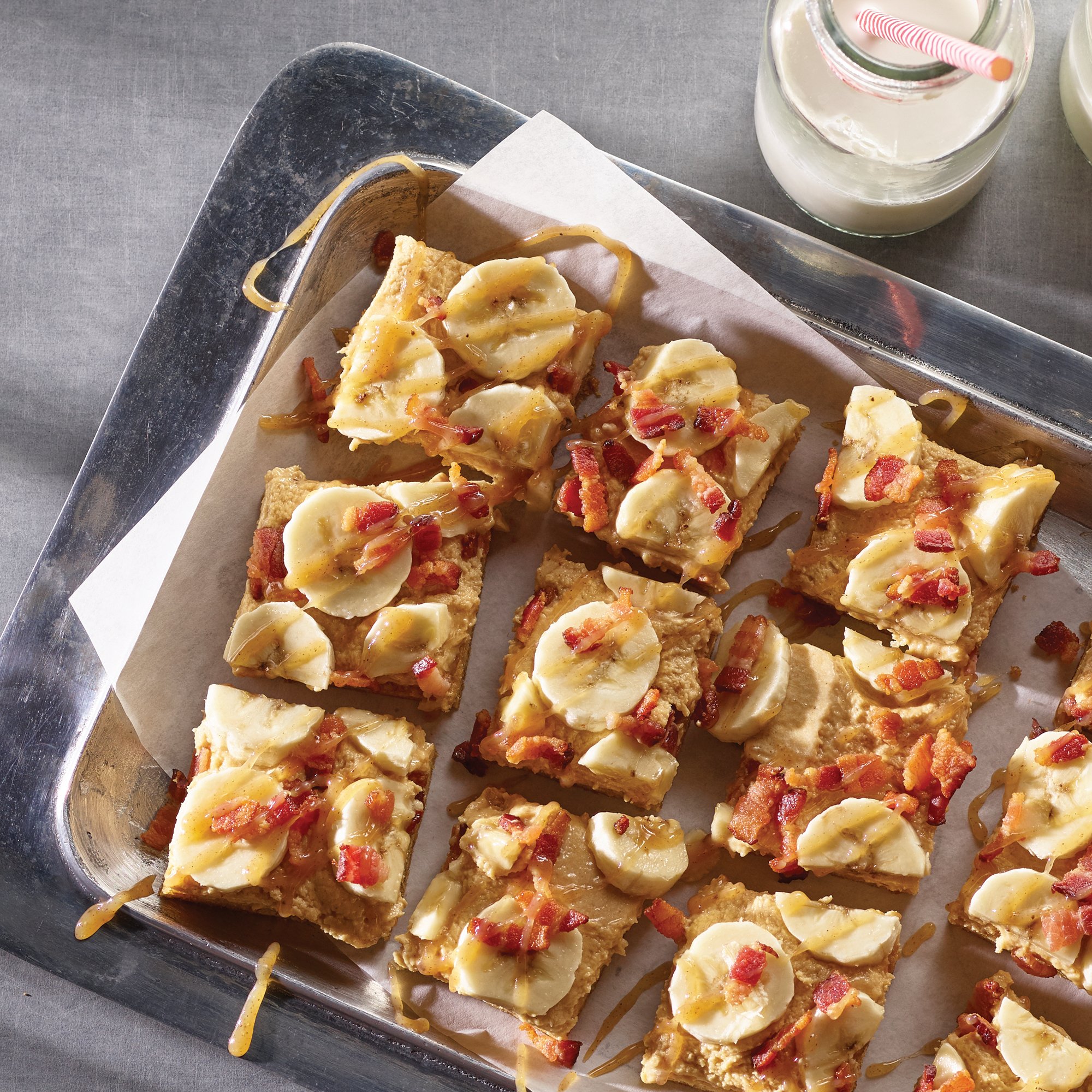 Sweet and Savory Cinnamon Banana Bacon Bars Recipe from HEB