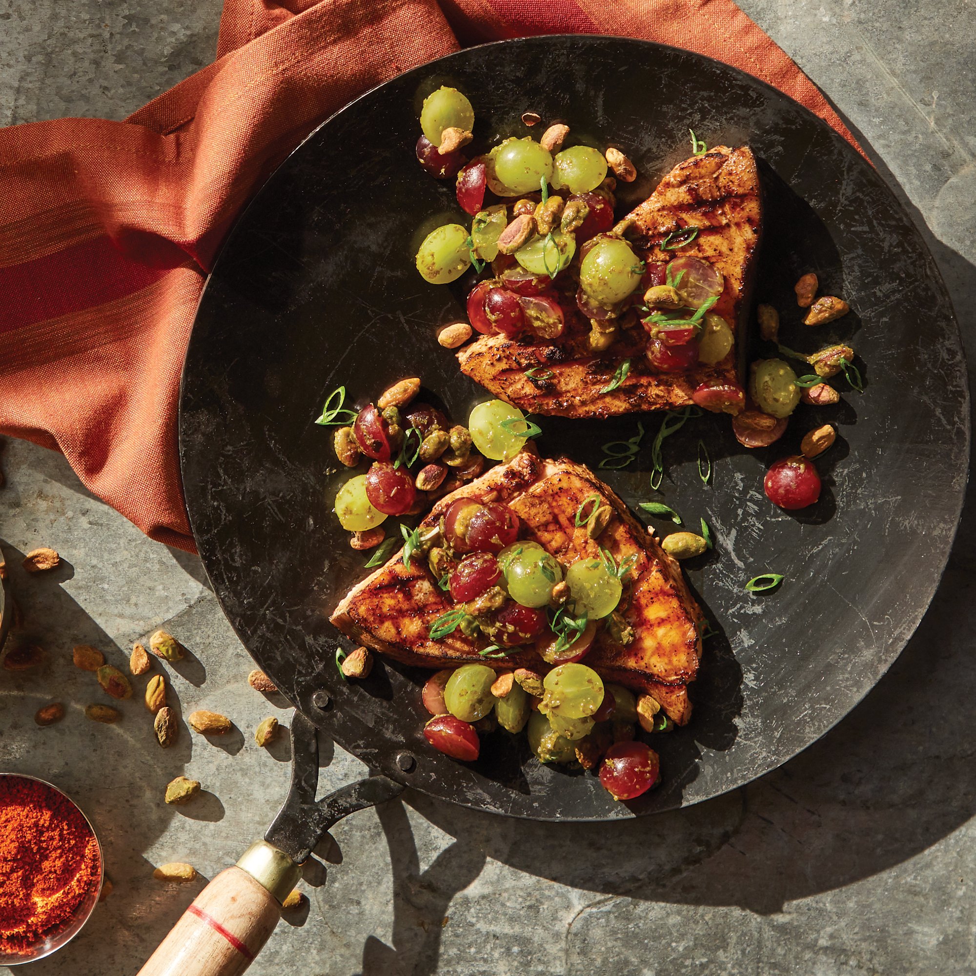 Tandoori Swordfish with Grape Chutney Recipe from HEB