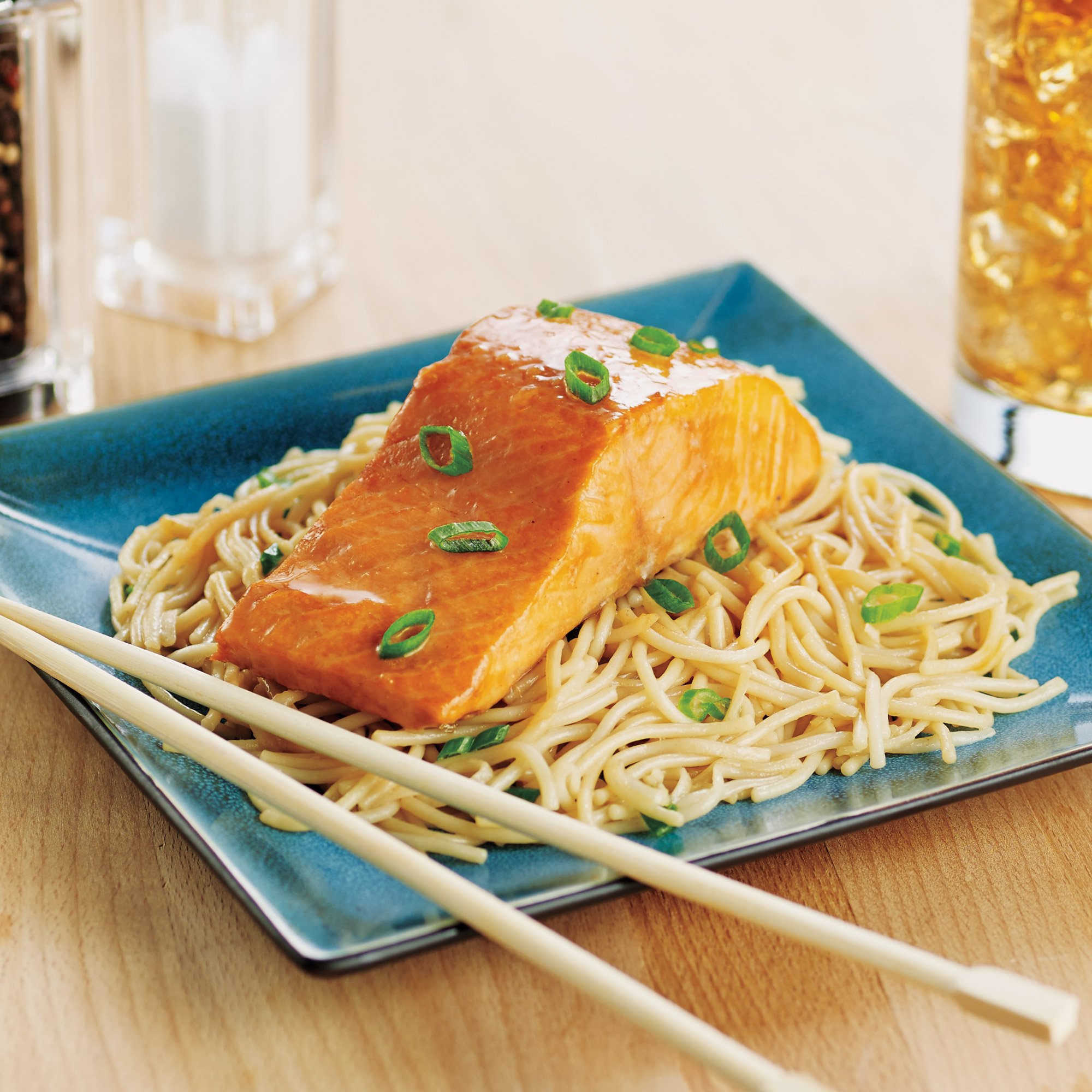 TeriyakiBaked Steelhead Over Noodles Recipe from HEB