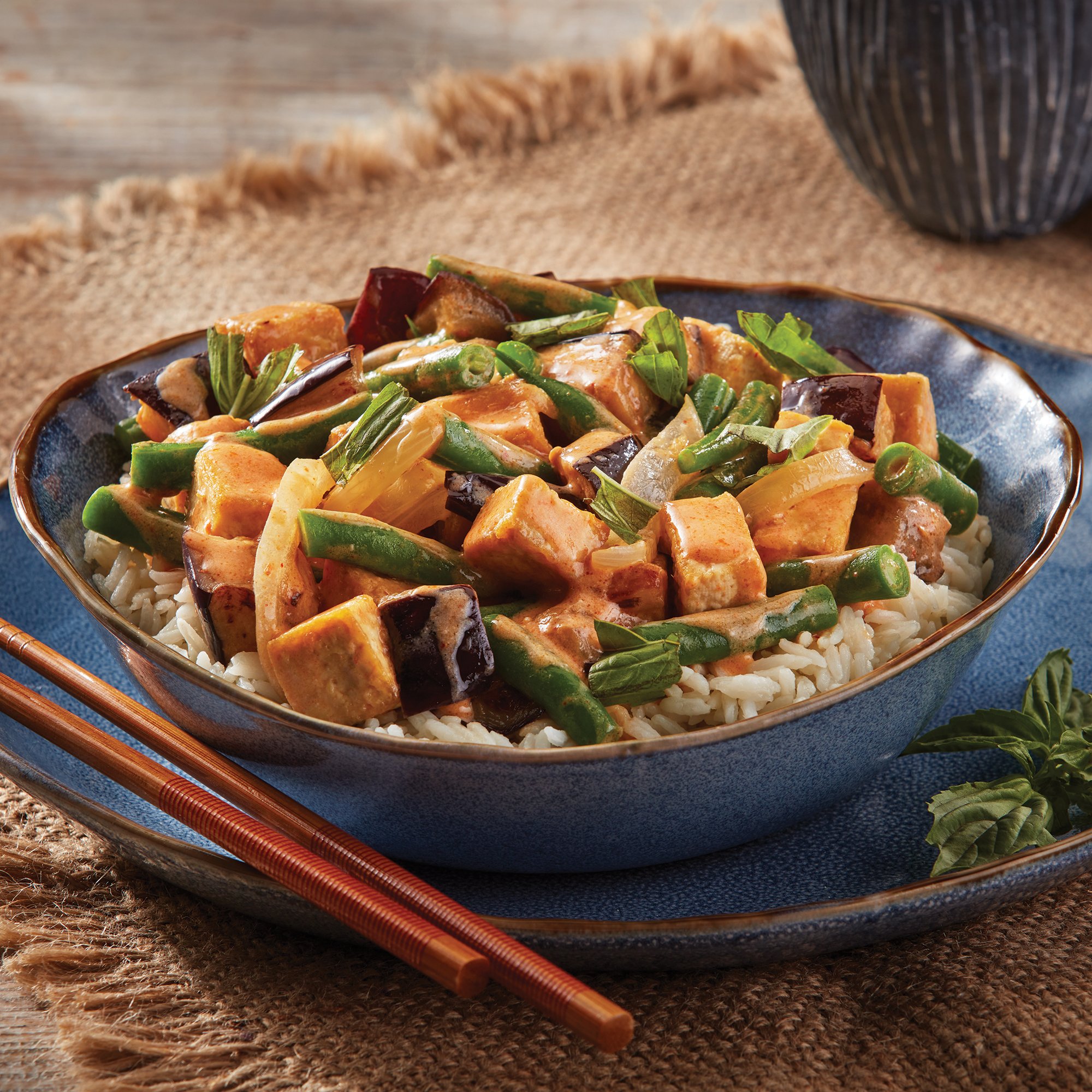 Thai Red Curry Tofu And Eggplant Recipe From H-E-B