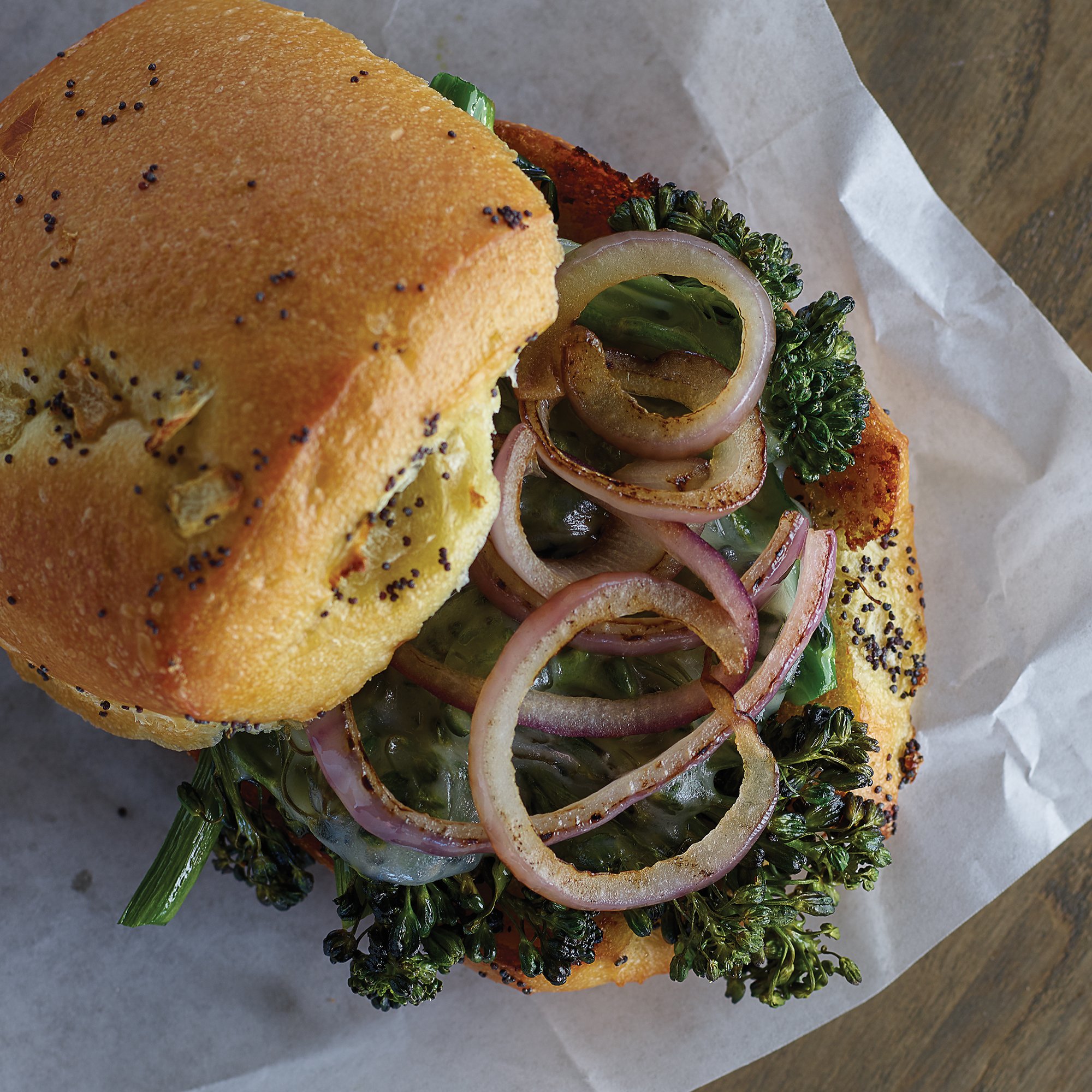 The Grilled Broccolini Melt Recipe from HEB