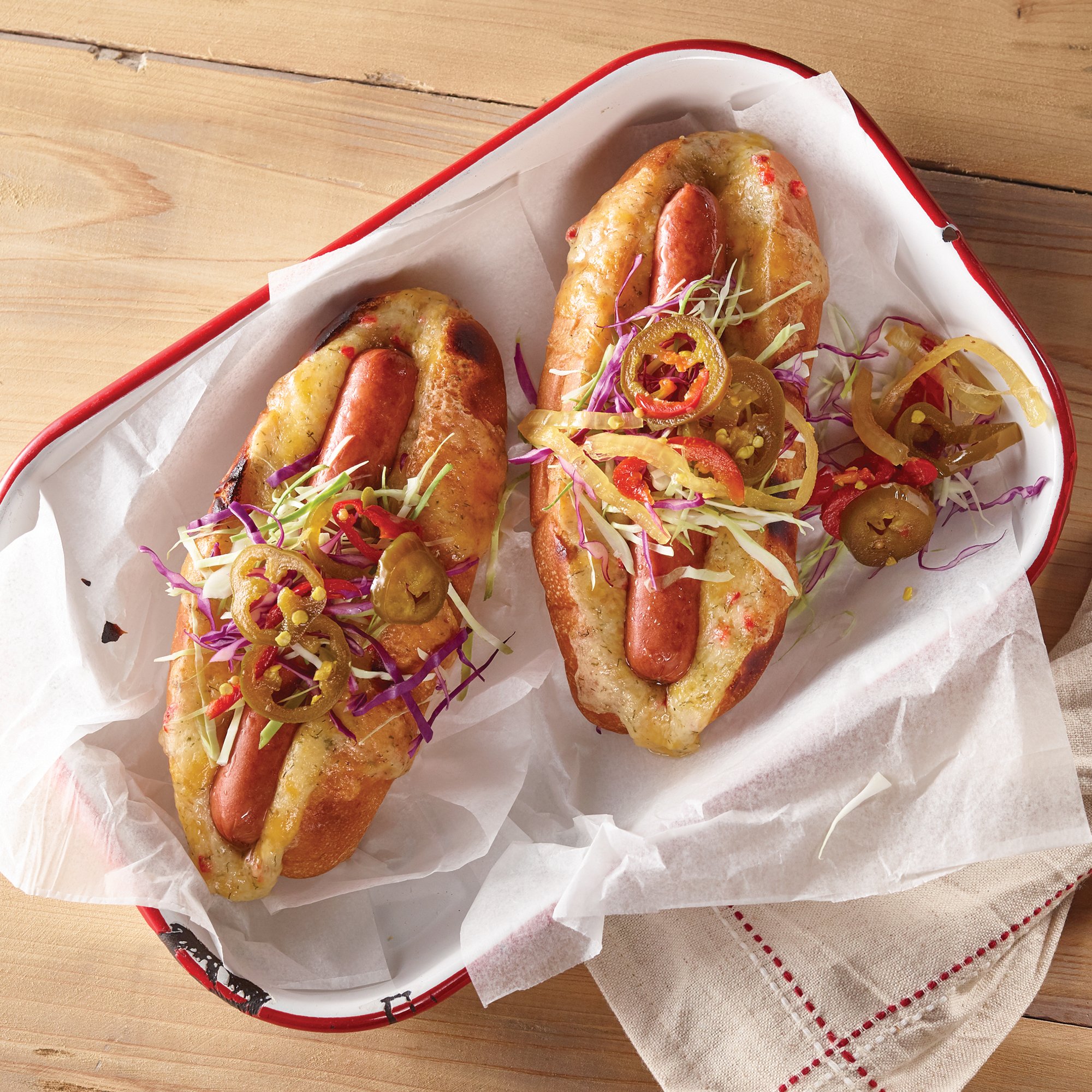 Toasted Pimento Cheese Dog Recipe From H-E-B