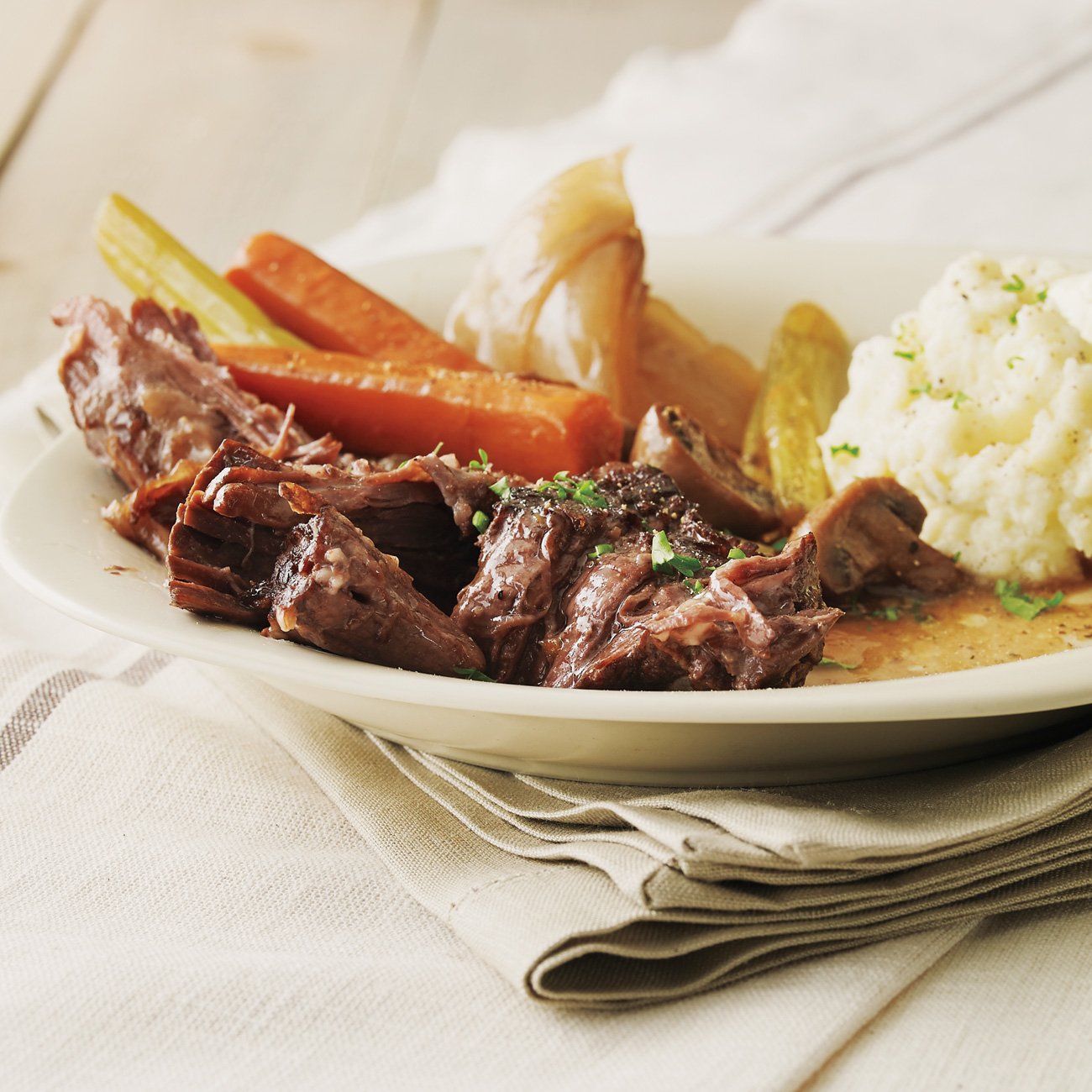 Traditional Pot Roast with Mashed Cauliflower Recipe from HEB