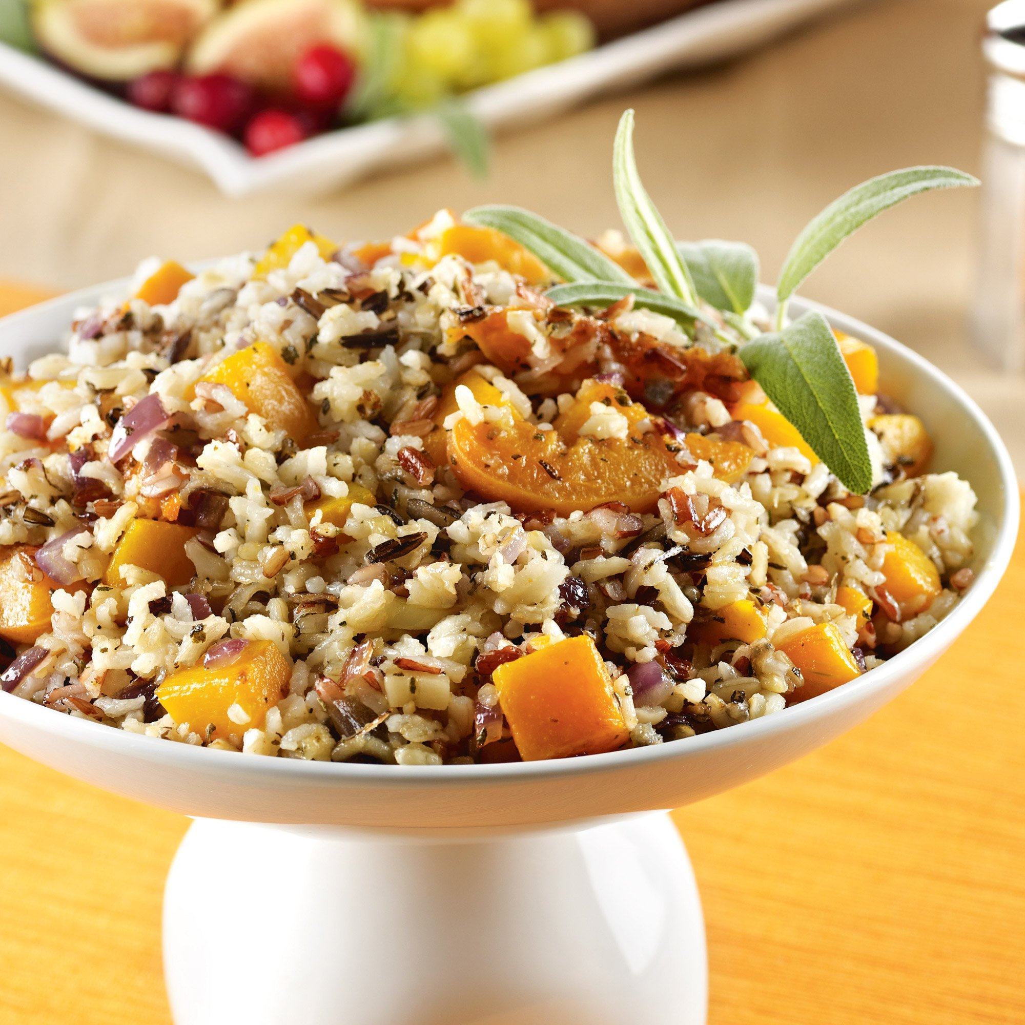 Wild Rice Stuffing with Roasted Butternut Squash & Apricots Recipe from