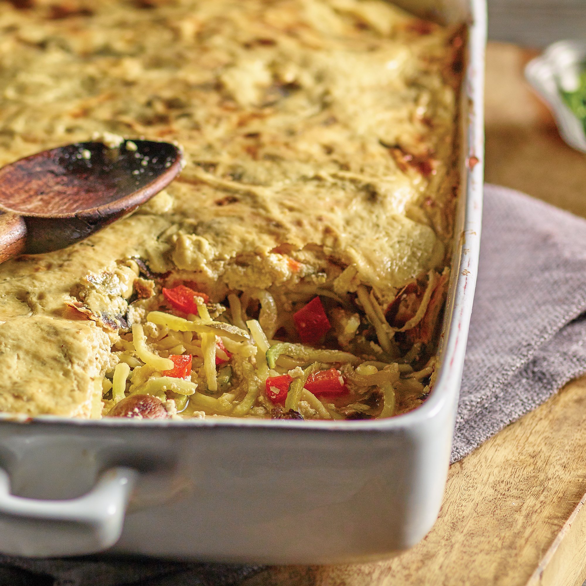 Zucchini Noodles with Goat Cheese Mousse Recipe from HEB