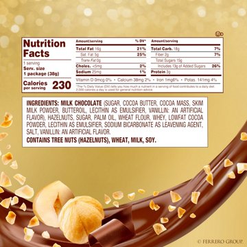 Ferrero Rocher Fine Hazelnut Chocolates, 3 pc