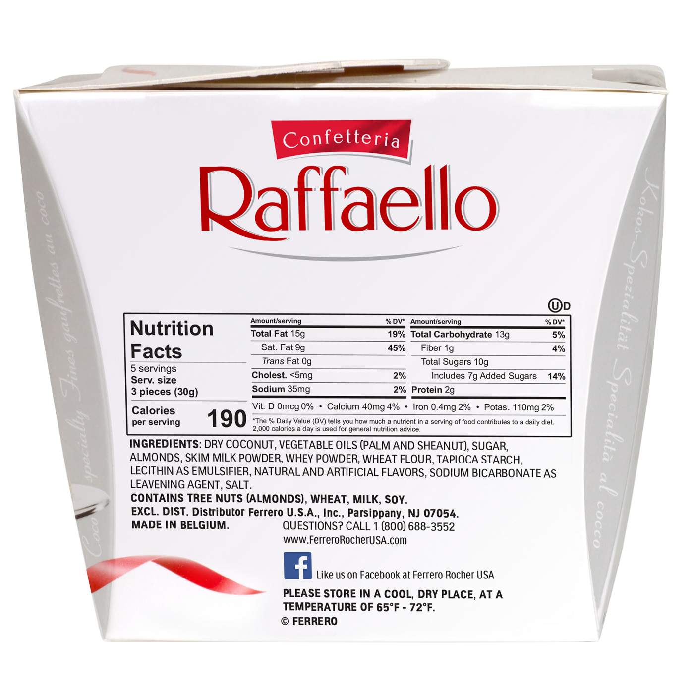 Raffaello Almond Coconut Chocolate Confections Valentine's Gift Box, 15 Pc; image 2 of 2