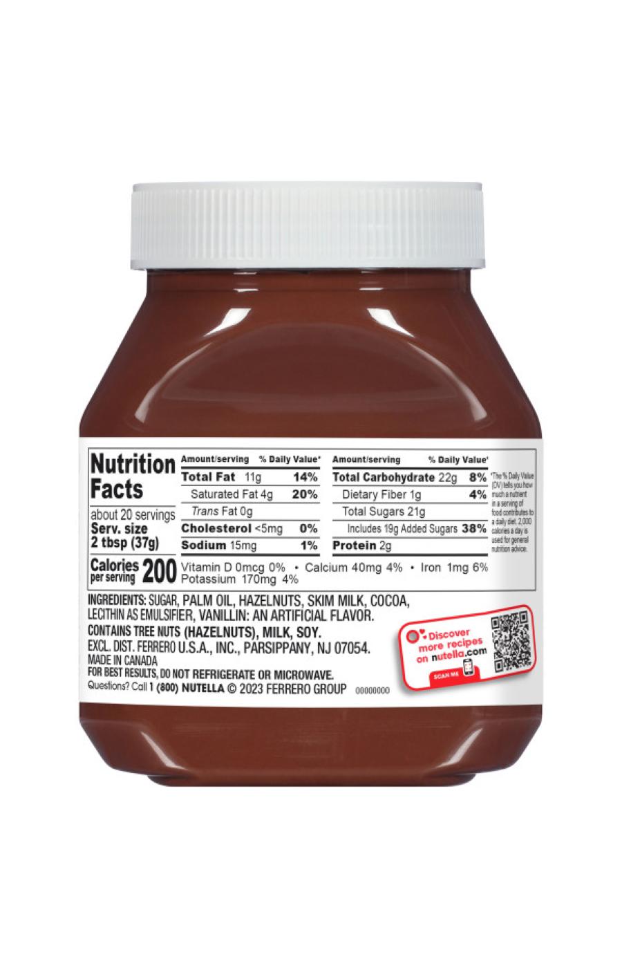 Nutella Chocolate Hazelnut Spread with Cocoa; image 4 of 8