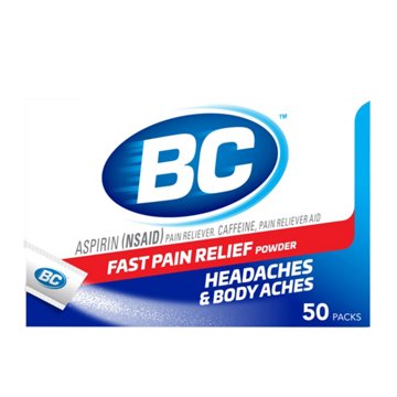 BC Fast Headache Pain Relief Powder with Caffeine, 50 ct