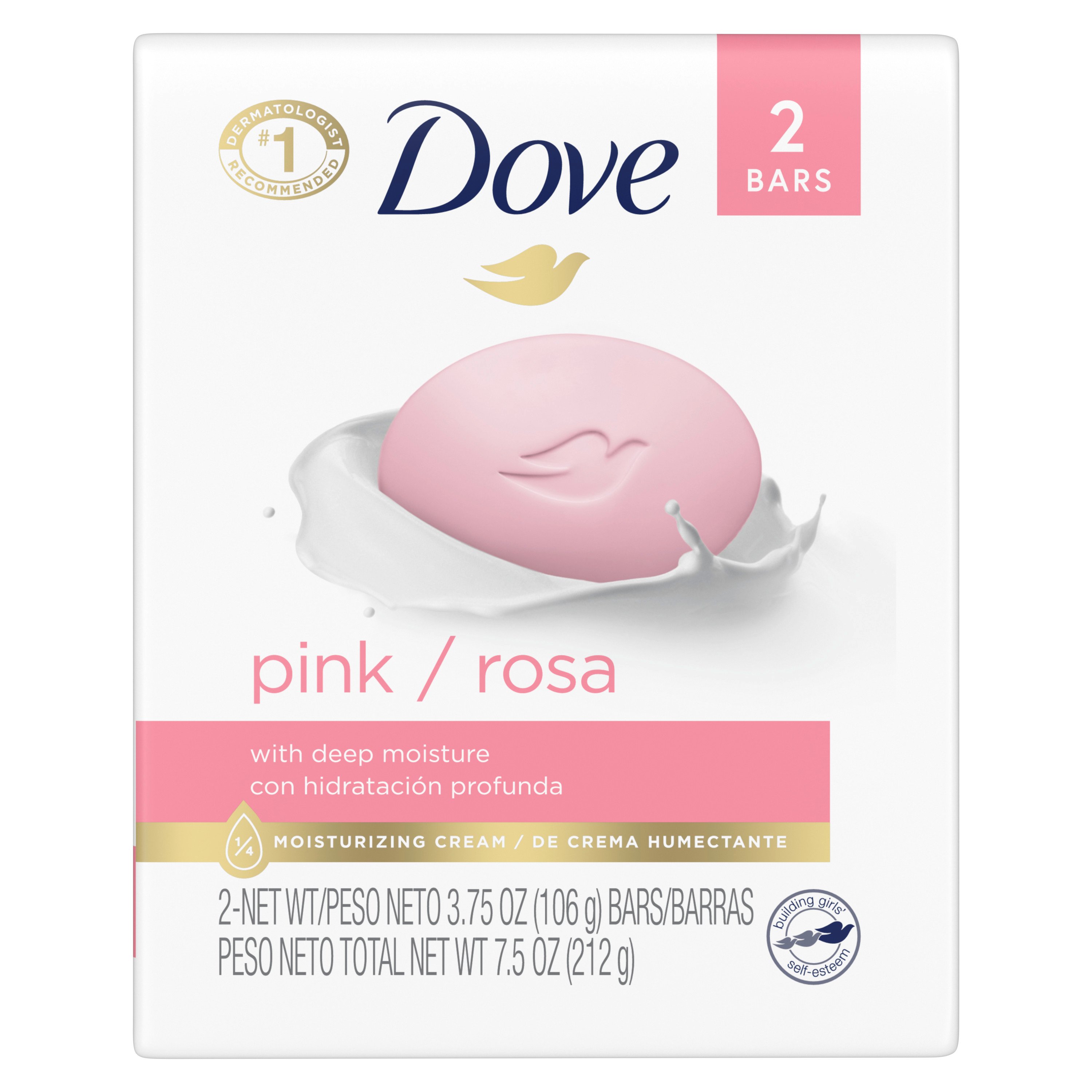 Dove Beauty Bar Pink Gentle Skin Cleanser, 2 Bars - Shop Hand & Bar ...