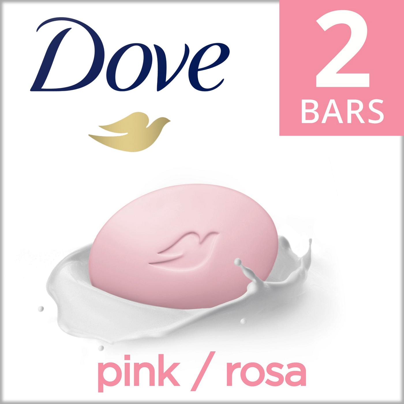 Dove Beauty Bar Pink Gentle Skin Cleanser, 2 Bars; image 3 of 3