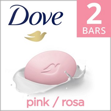 Dove Beauty Bar Pink Gentle Skin Cleanser, 2 Bars