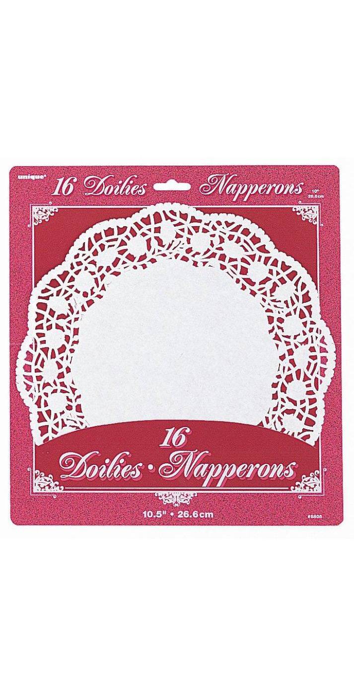 Unique 10.5" White Doilies; image 2 of 2