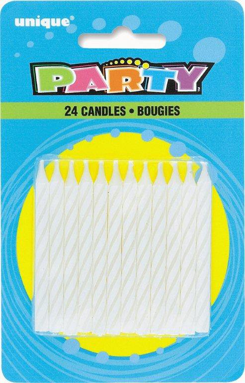 unique Party White Spiral Birthday Candles - Shop Birthday candles at H-E-B