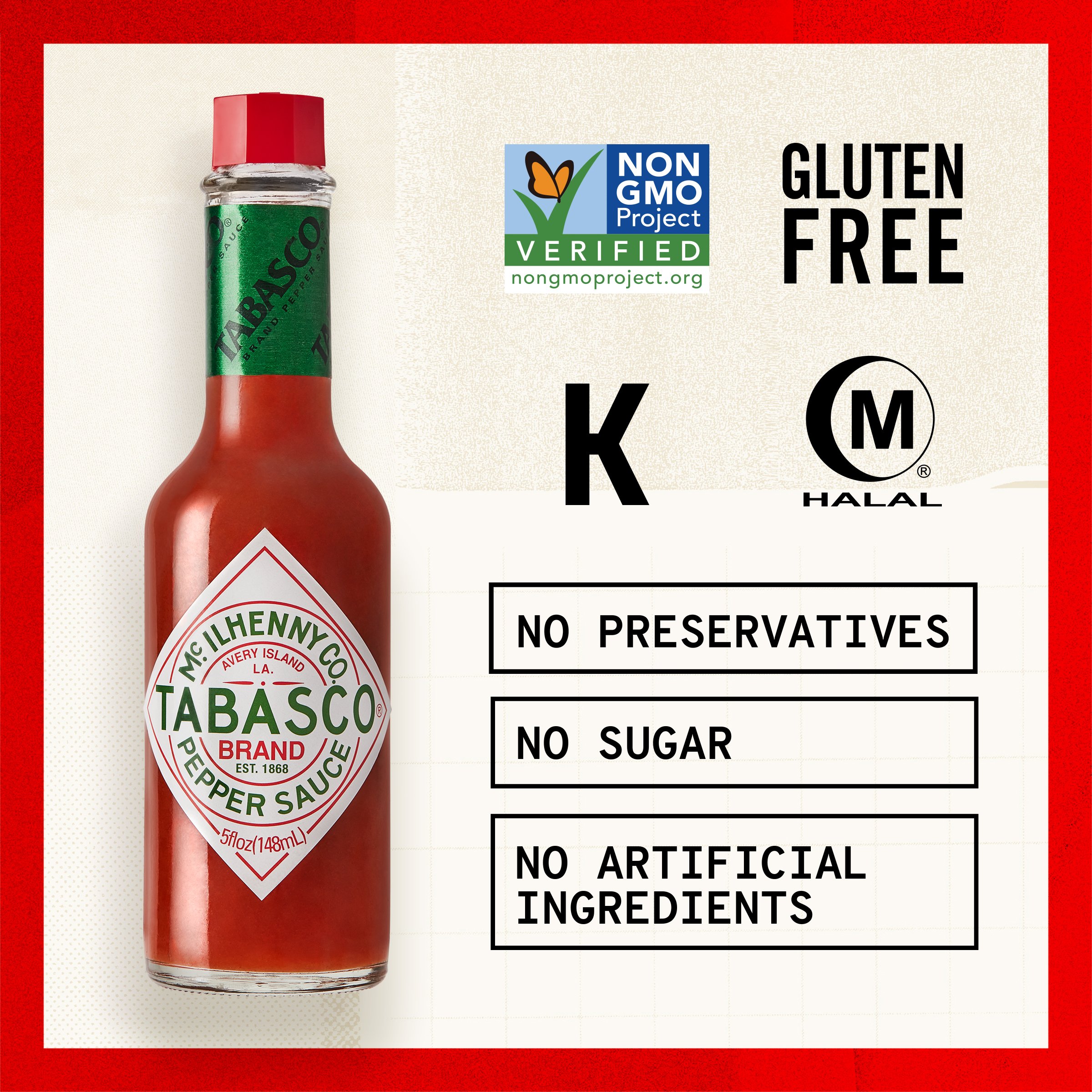 Tabasco Original Red Pepper Sauce - Shop Hot sauce at H-E-B