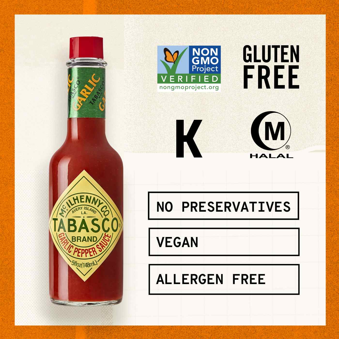 Tabasco Garlic Pepper Sauce; image 2 of 8