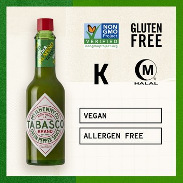 Tabasco Green Pepper Sauce, 2 oz