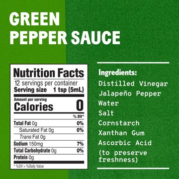 Tabasco Green Pepper Sauce, 2 oz