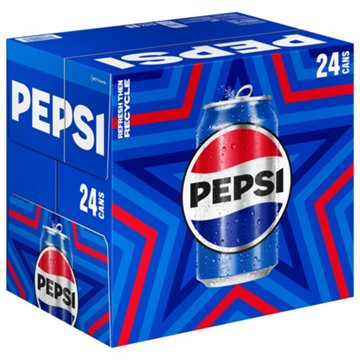 Pepsi Cola Soda Soft Drink 24 pk Cans, 12 oz